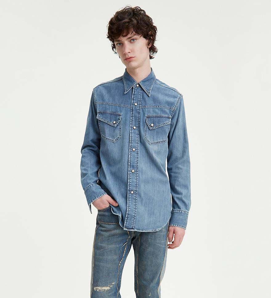 Levi's® Vintage Clothing 50's Western Denim Shirt - Blue | Levi's® CZ