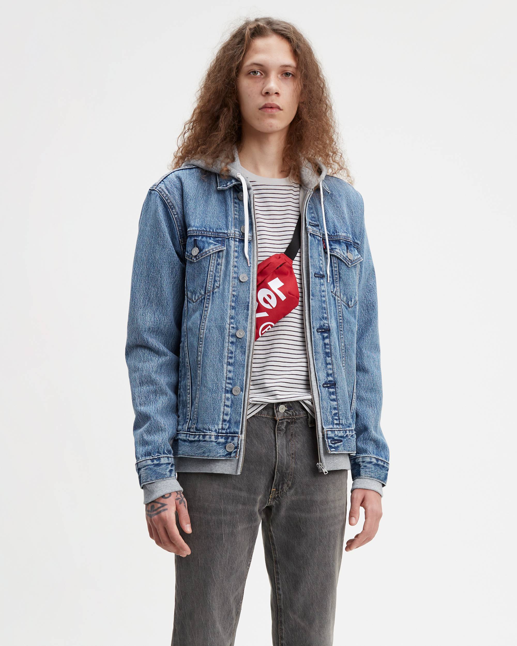 Relaxed Hoodie Trucker Jacket 1