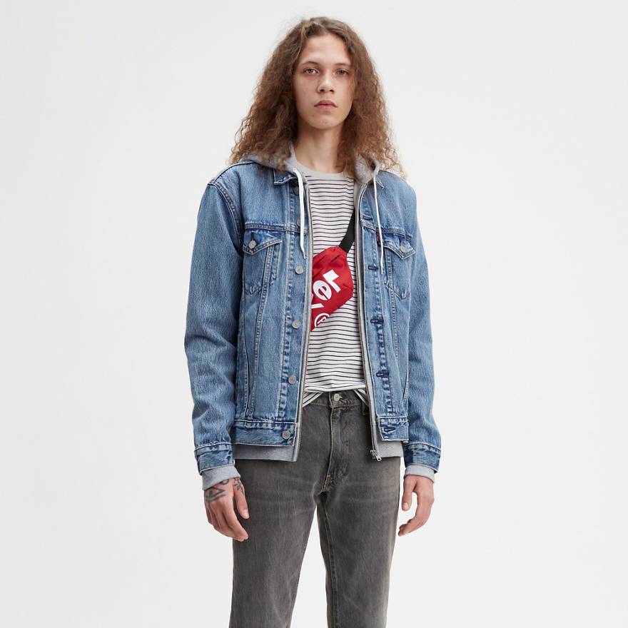 Relaxed Hoodie Trucker Jacket 1