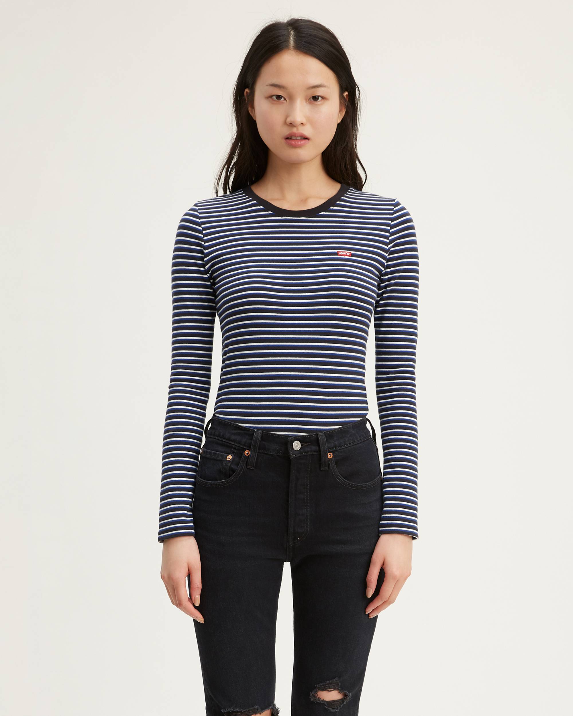 Striped Longsleeve Baby Tee Shirt 1