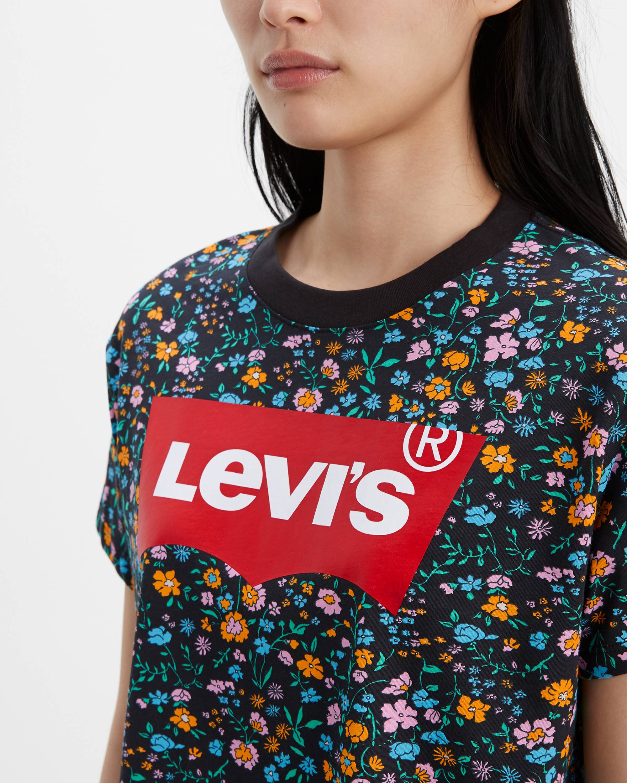 All Over Floral Graphic Varsity Tee 3