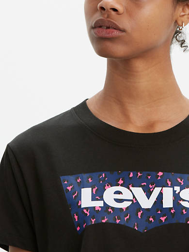 voor zwaard NieuwZeeland Leopard Fill Levi's® Logo Varsity Tee Shirt - Black | Levi's® US