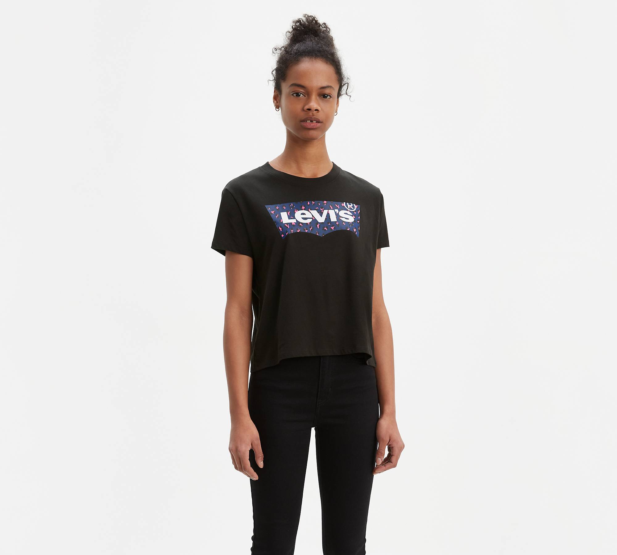 Leopard Fill Levi's® Logo Varsity Tee Shirt 1
