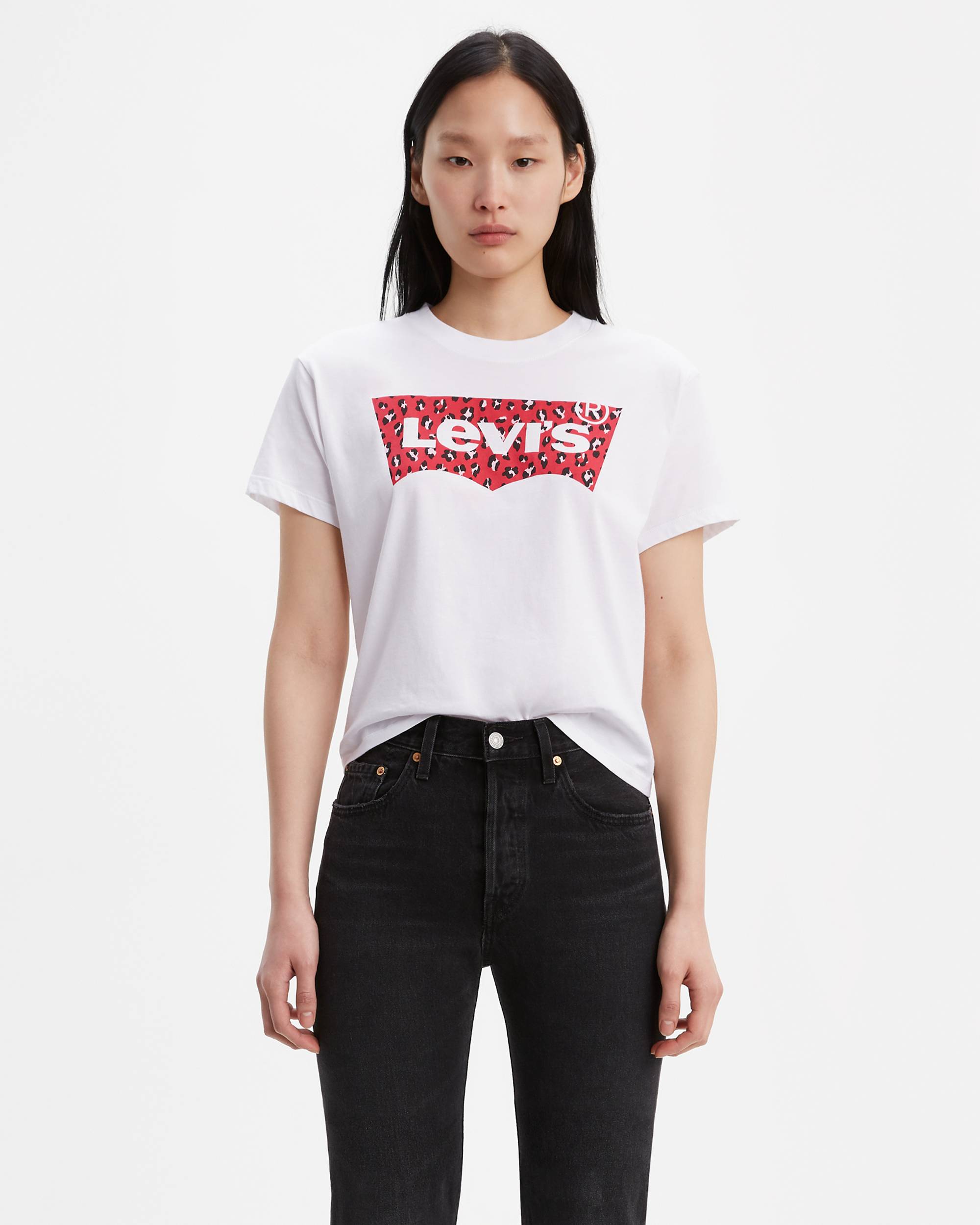 Leopard Fill Levi's® Logo Varsity Tee Shirt 1