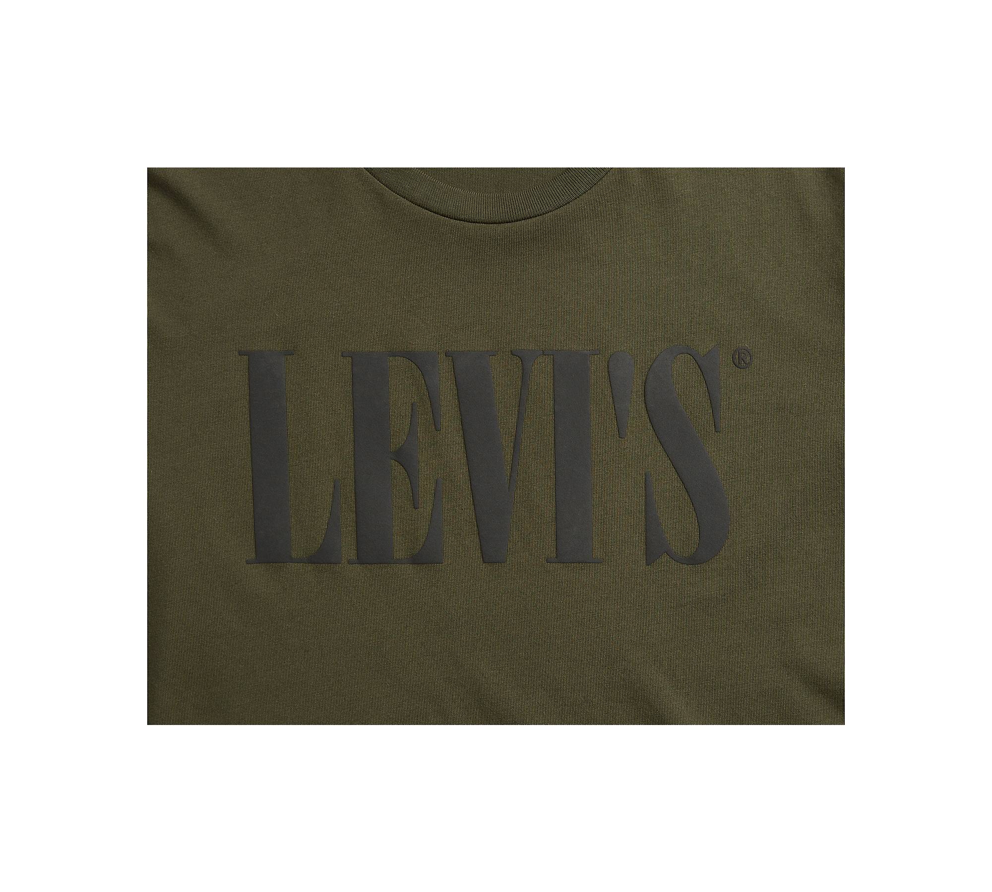 Levi's® Serif Logo Relaxed Graphic Tee Shirt - Green | Levi's® US