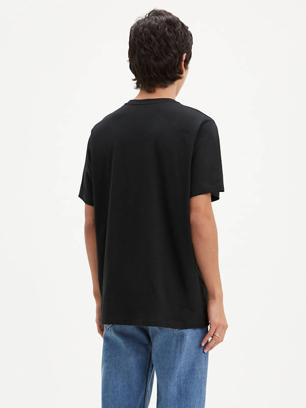 90's Serif Logo Relaxed Graphic Tee Shirt - Black | Levi's® US