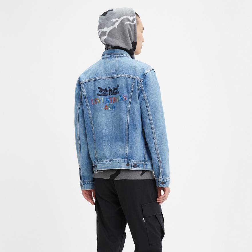 Embroidered Back Trucker Jacket 1