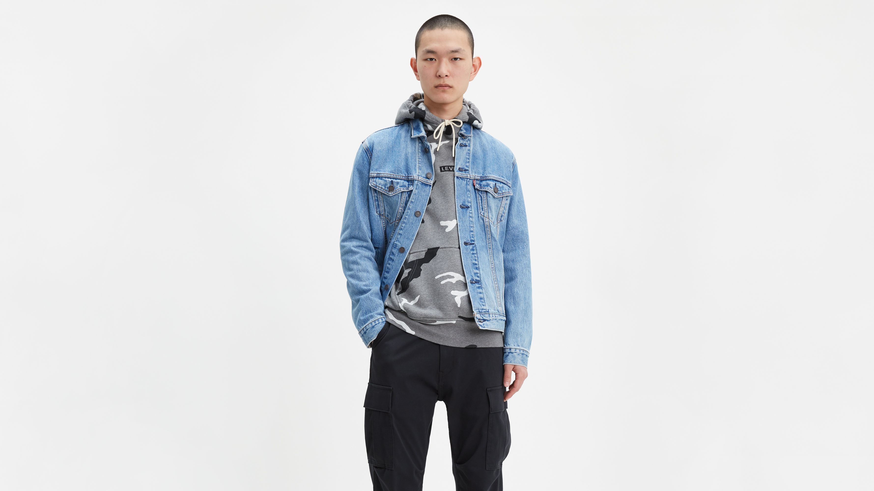 Nuon by Westside Black Printed Relaxed Fit Denim Jacket