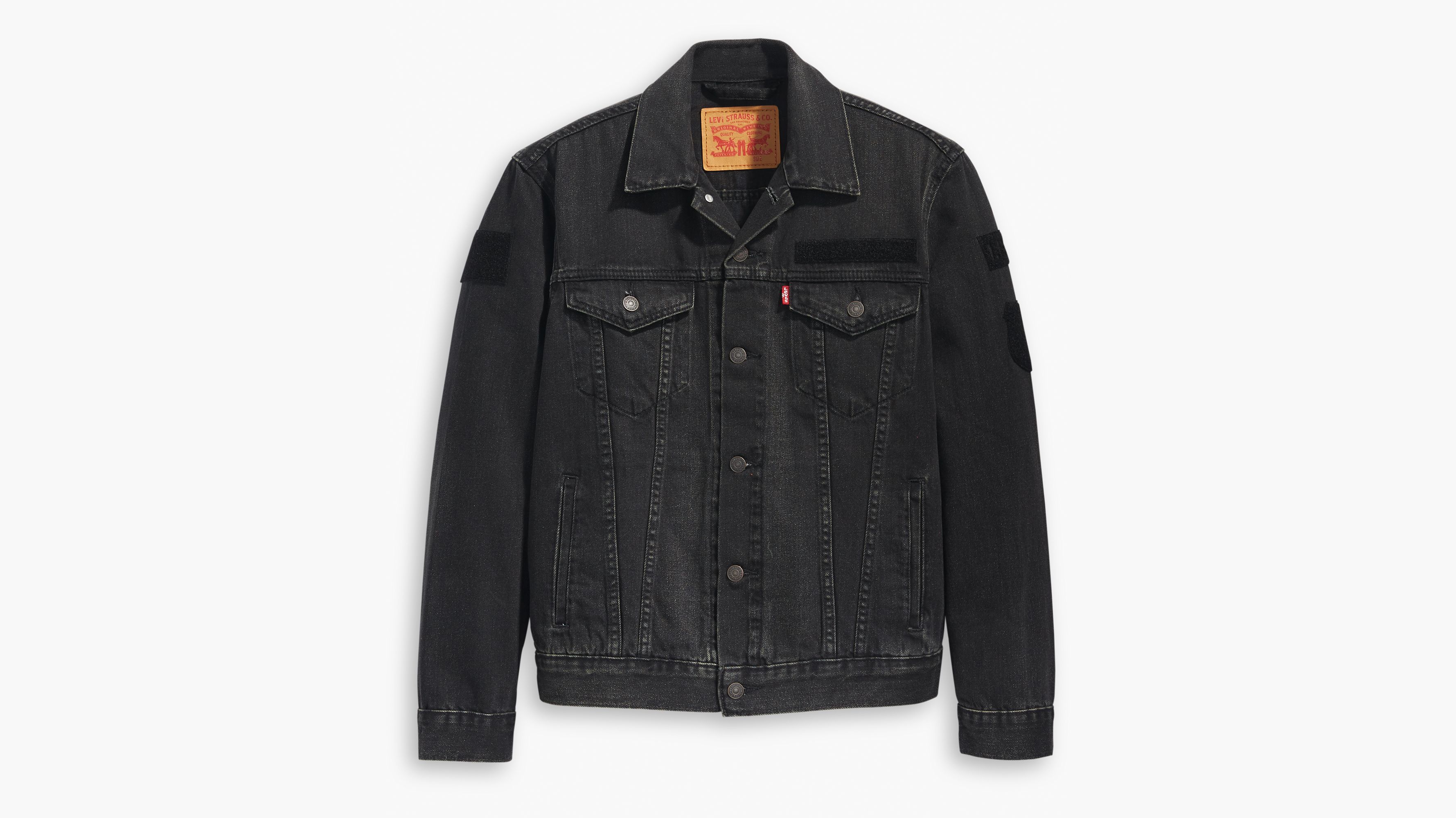 levi's berkman black trucker jacket