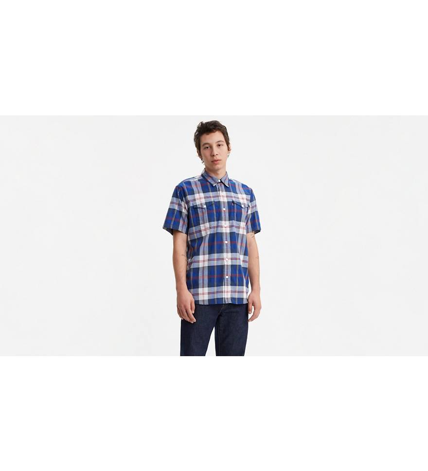 Short Sleeve Barstow Western Shirt - Blue | Levi's® US