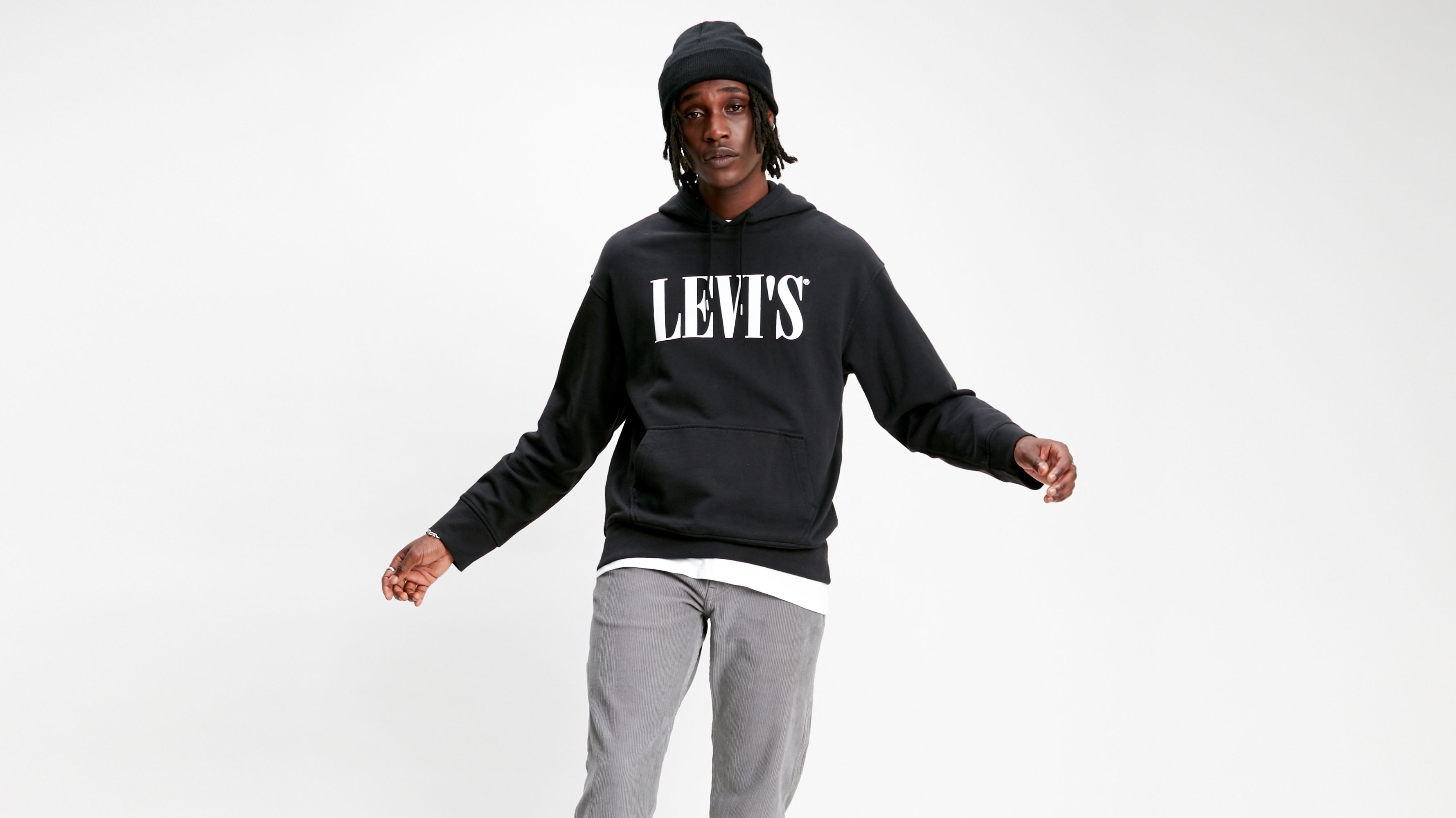 Relaxed Graphic Hoodie - Black | Levi's® LV