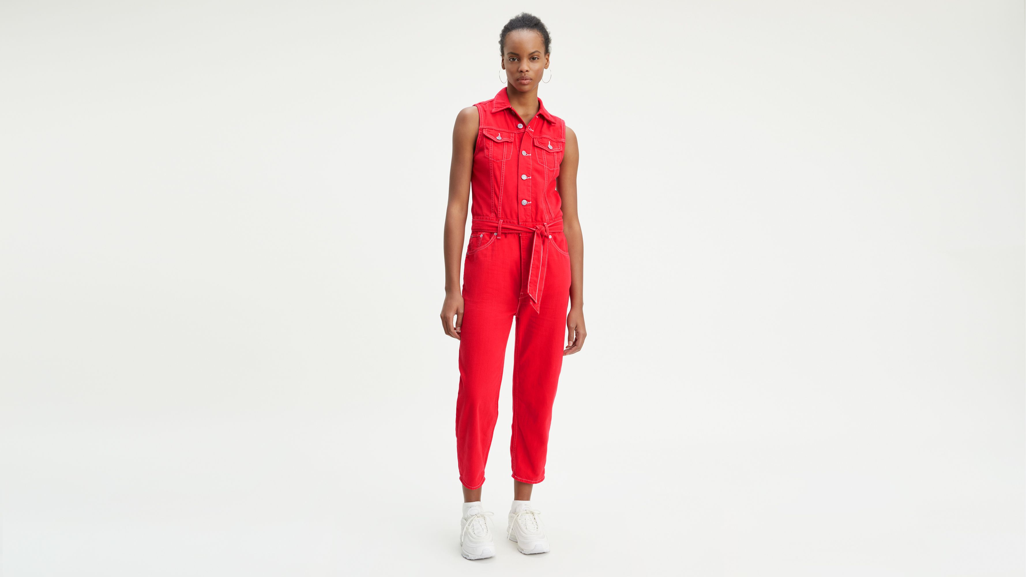 Cropped Taper Jumpsuit - Red | Levi's® US