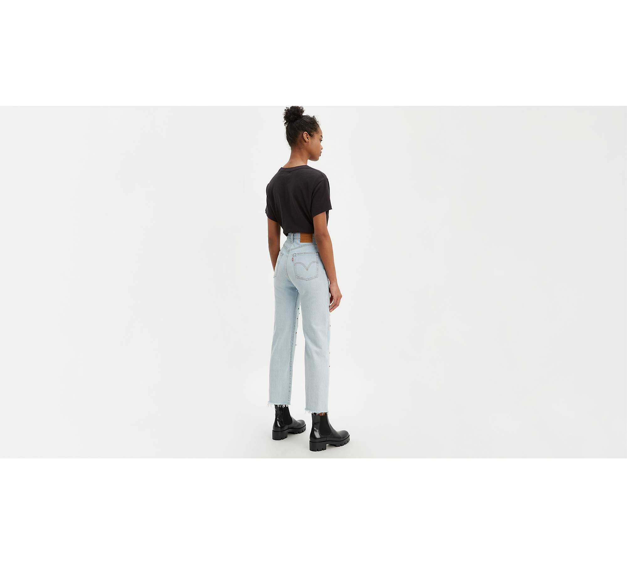 Ribcage Straight Ankle Studded Women's Jeans - Light Wash | Levi's® CA