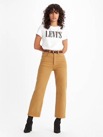 levi's - Ribcage Straight Ankle Jeans - Neutral / One Track Mind