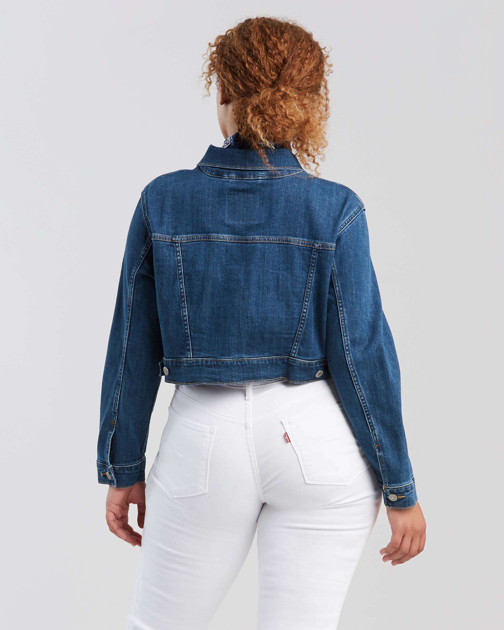 Cropped Trucker Jacket (Plus Size) 2