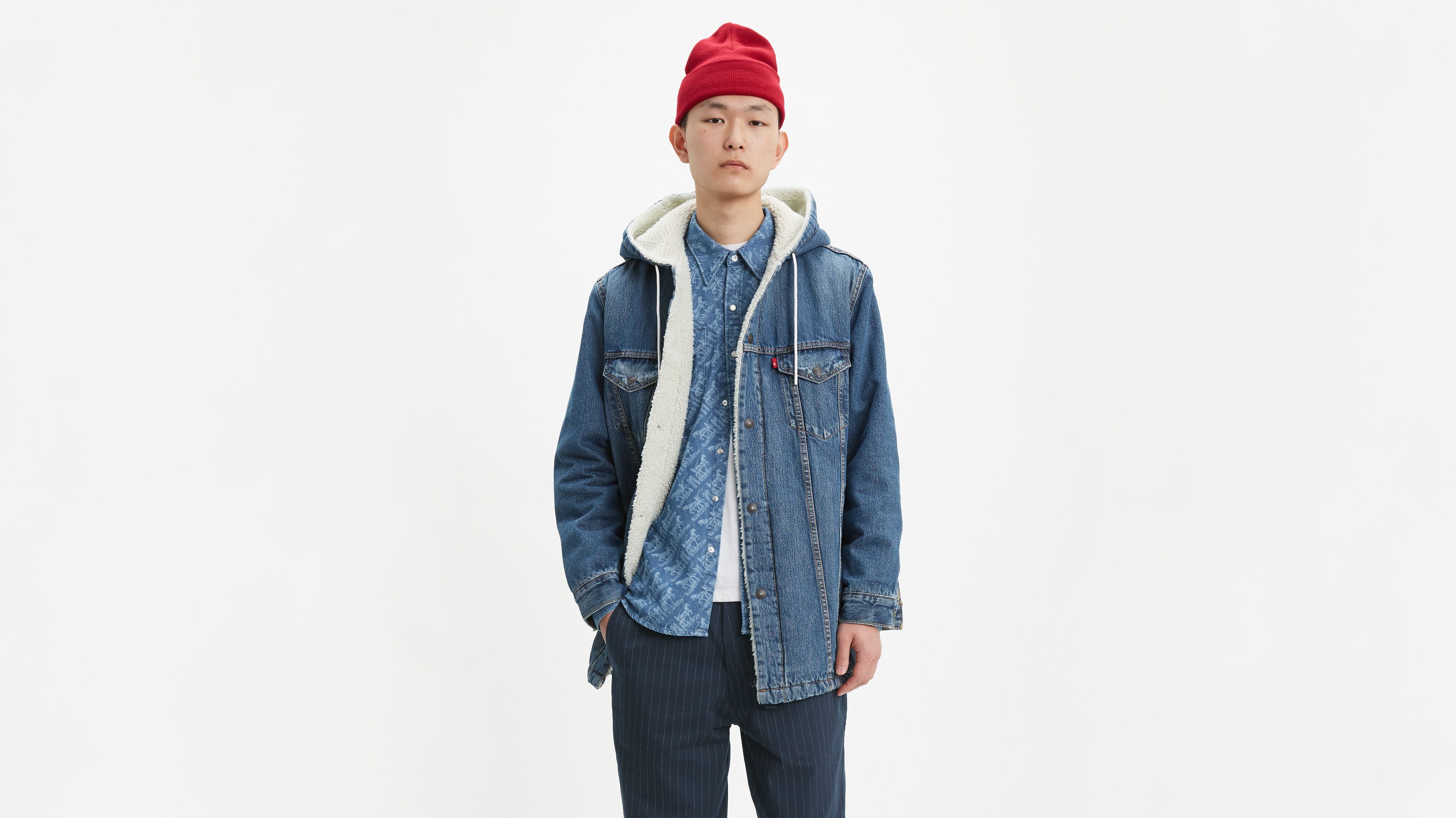 sherpa hoodie levis