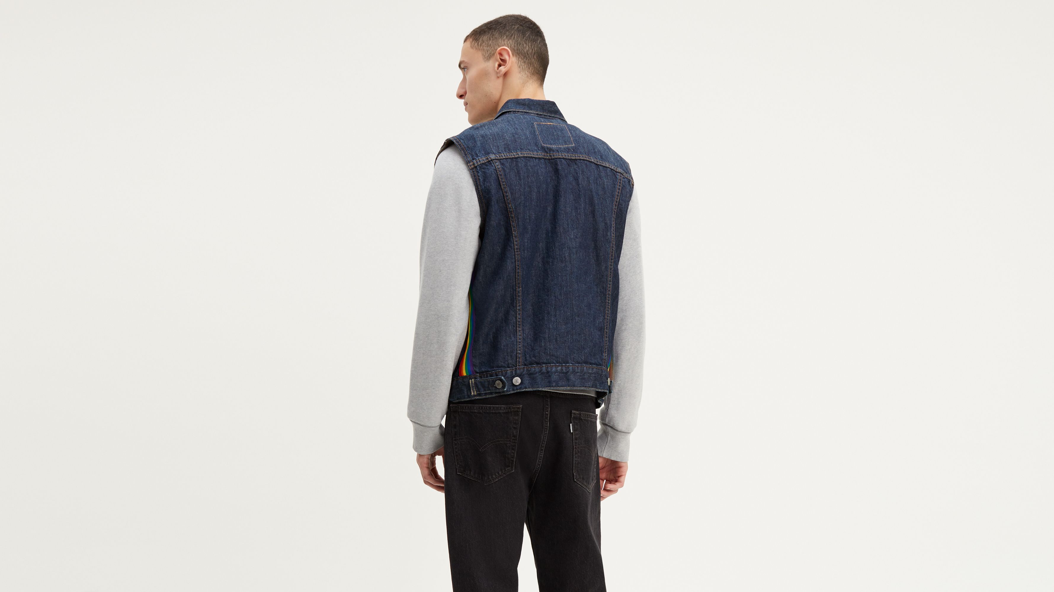 Levi's trucker store vest mens