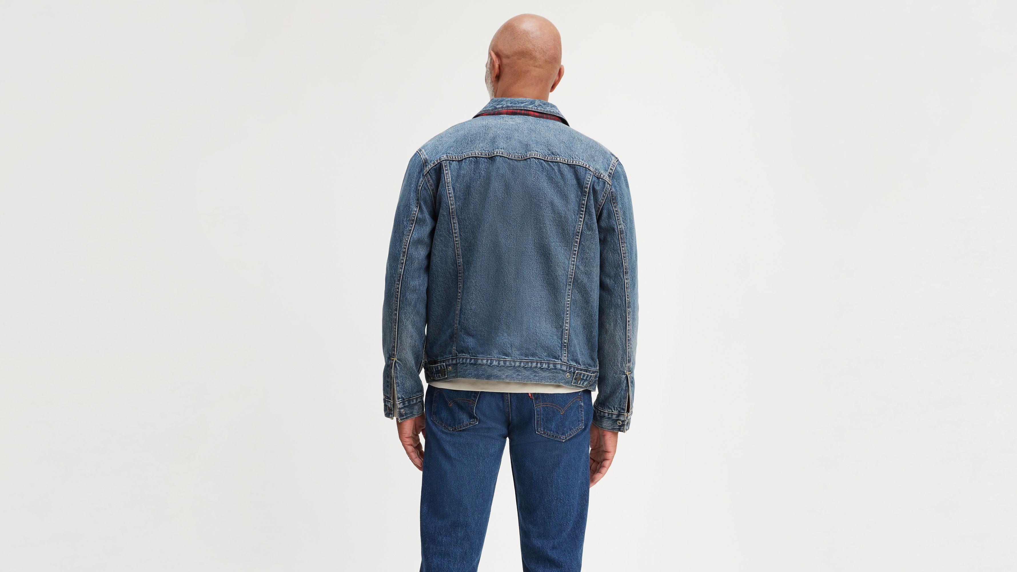 Vintage Levis Sherpa Lined Denim Jacket Size L Men Blue Trucker Jean faux  fur | eBay