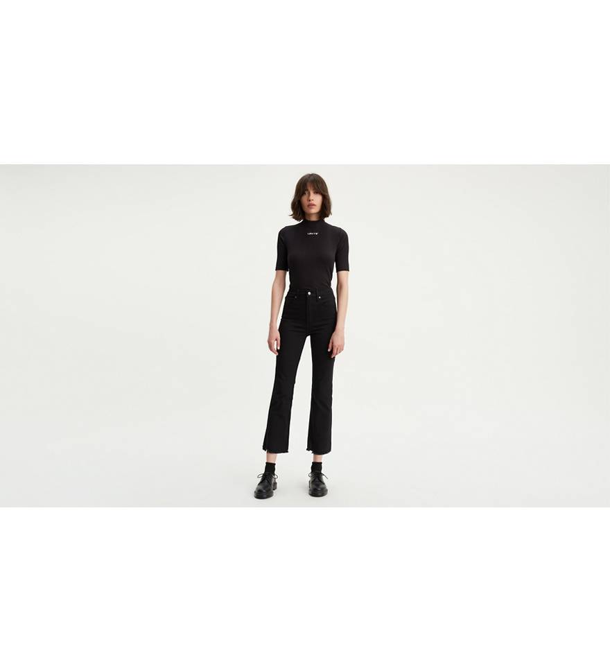 Mile High Crop Flare Women's Jeans - Black | Levi's® US