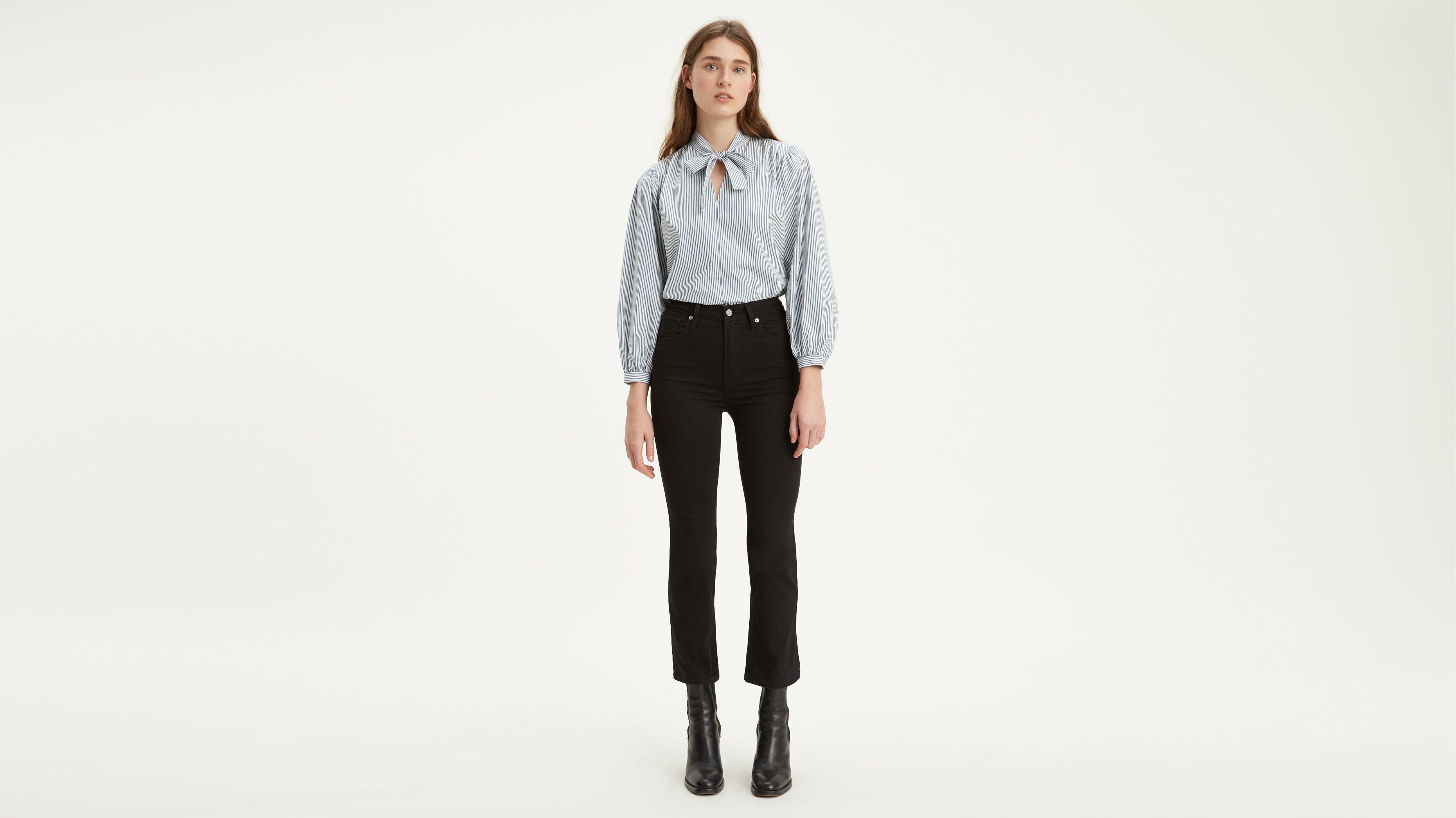 levi's mile high crop flare jeans