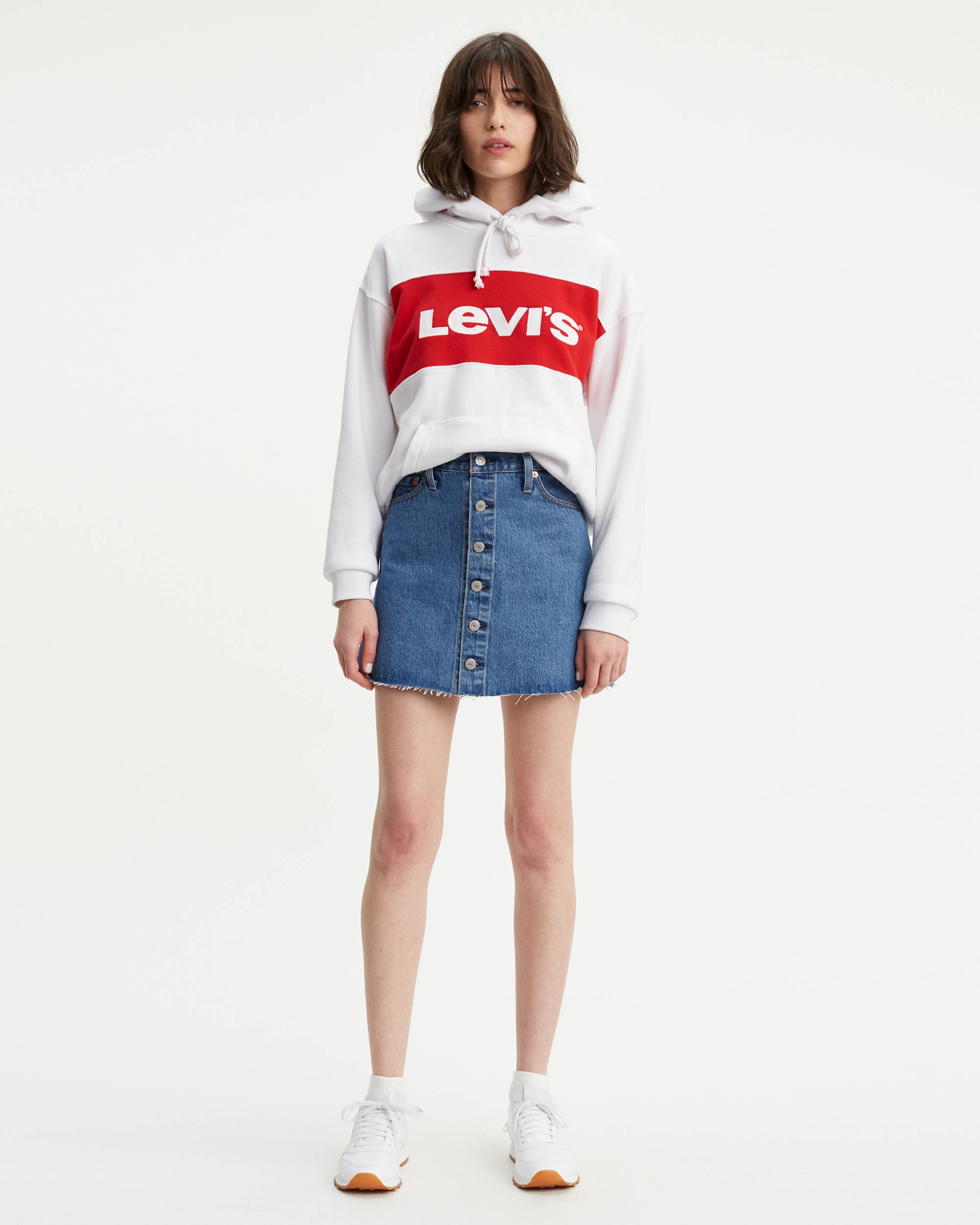 Button Front Mini Skirt 1