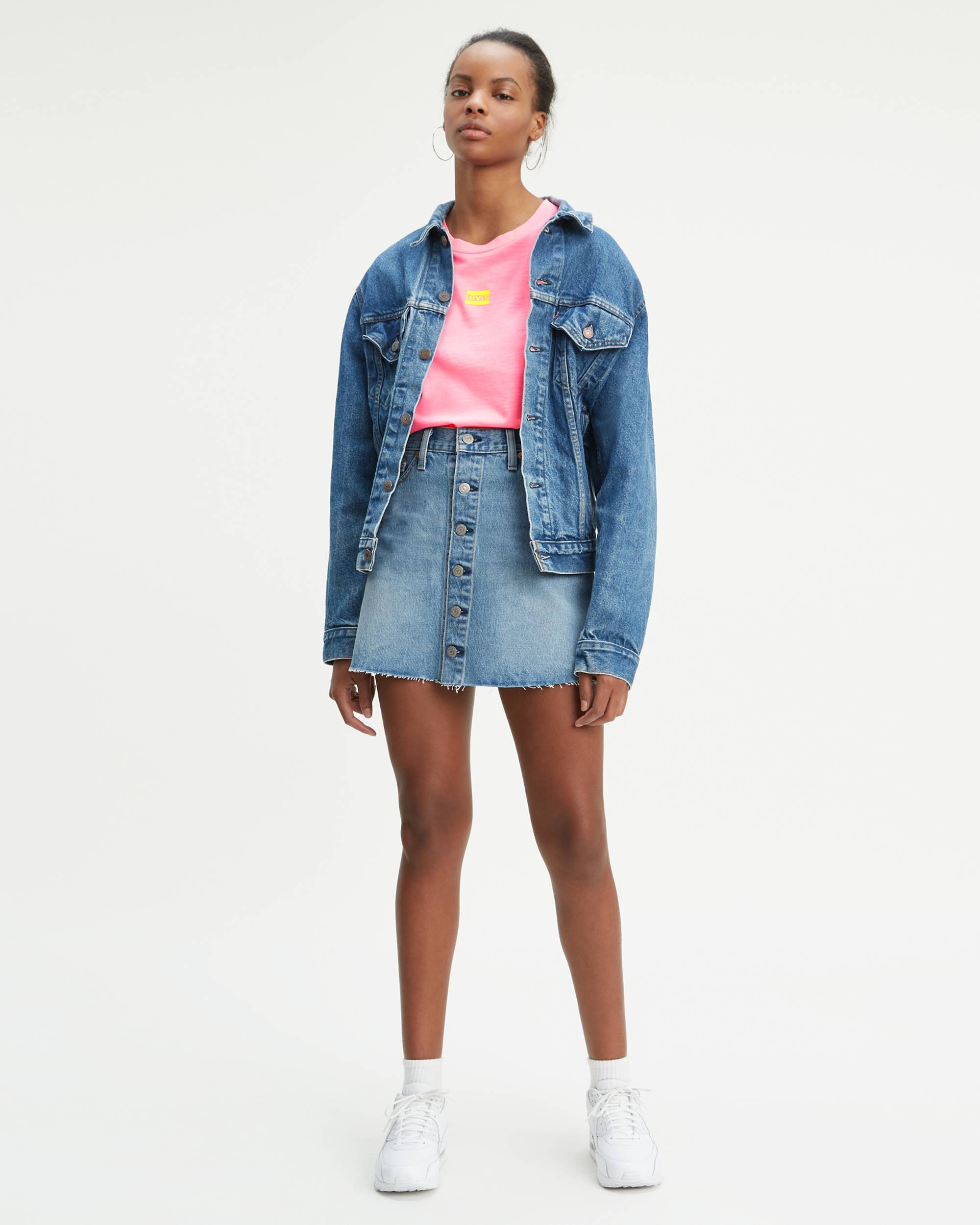 Button Front Mini Skirt 1