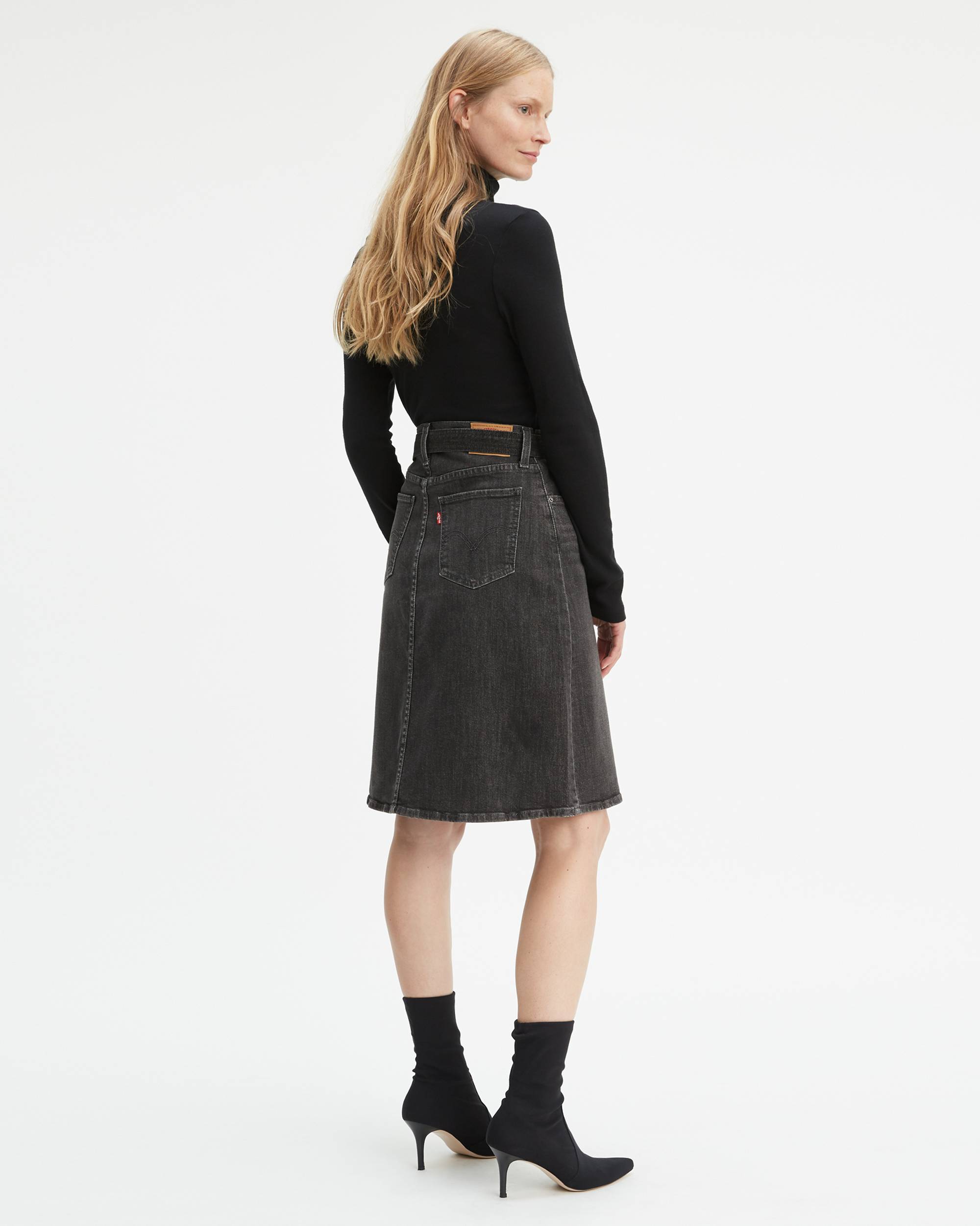 A-Line Midi Tie Skirt 3