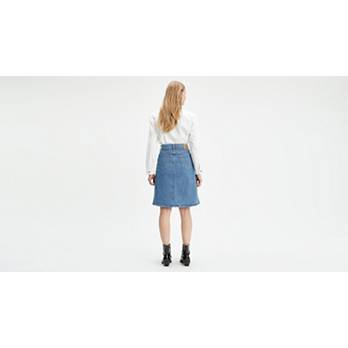 A-Line Midi Button Skirt 2