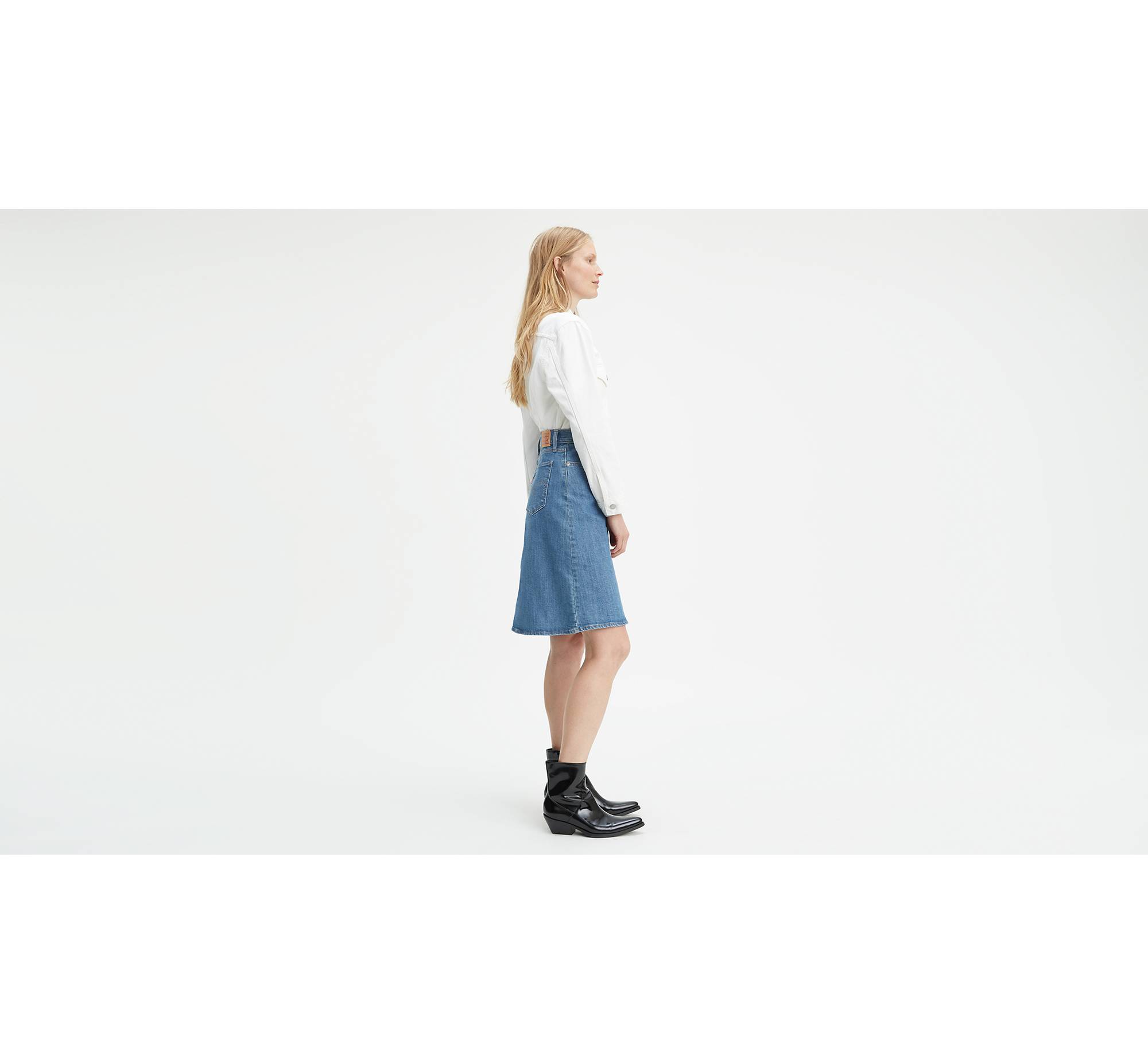 A-line Midi Button Skirt - Medium Wash | Levi's® US