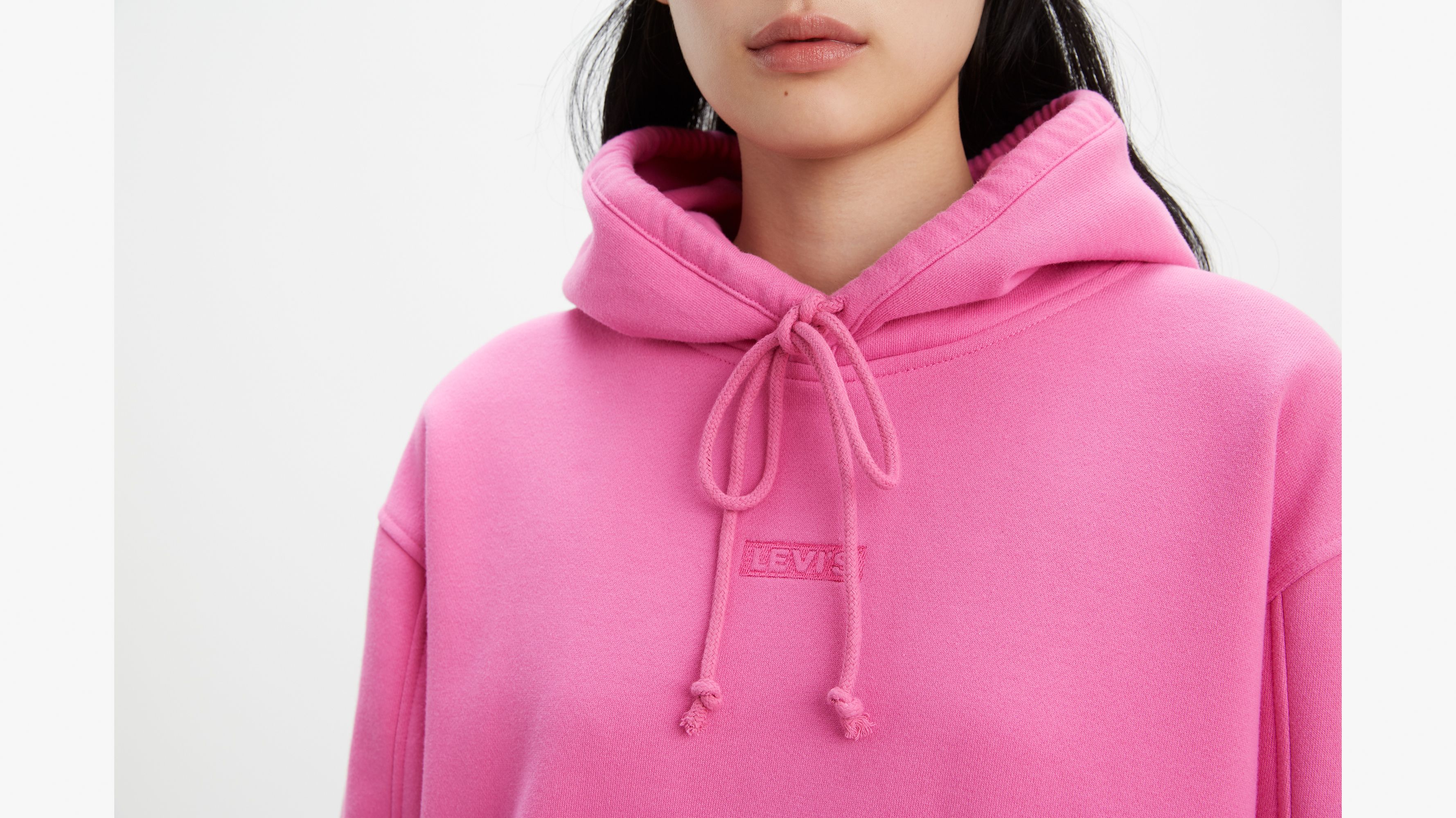 Levi's baby pink discount hoodie