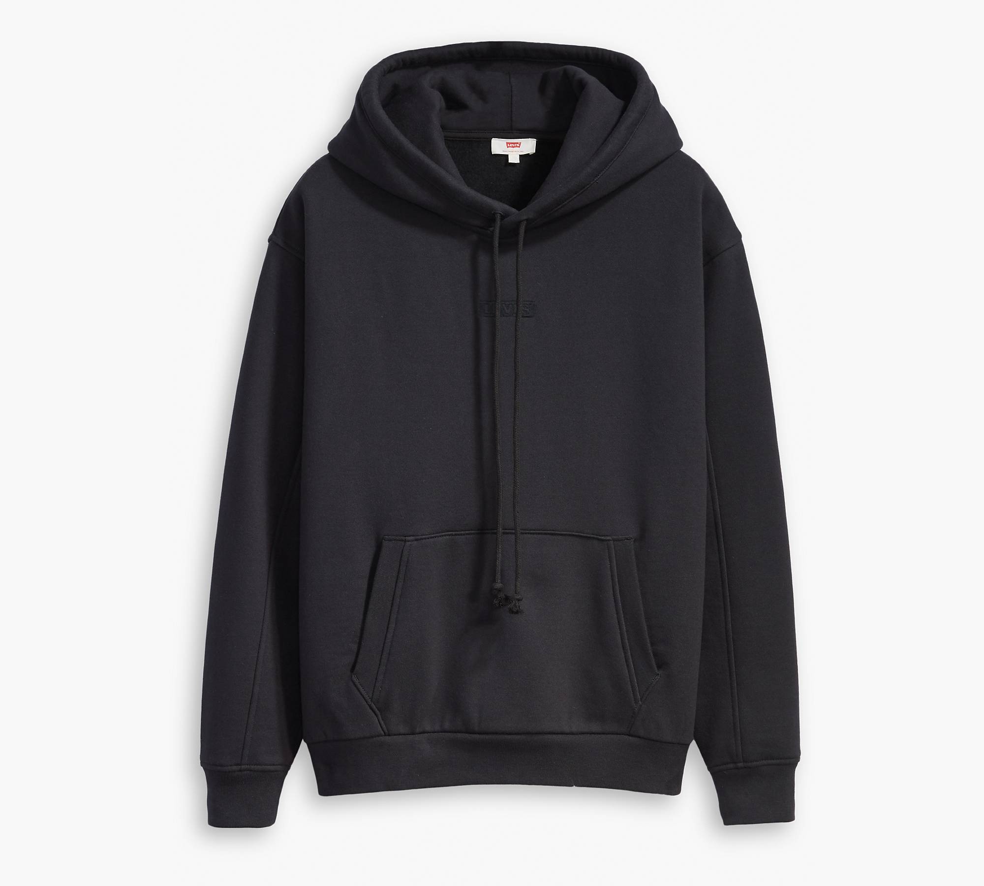 Navy tonal box logo hoodie Clearance