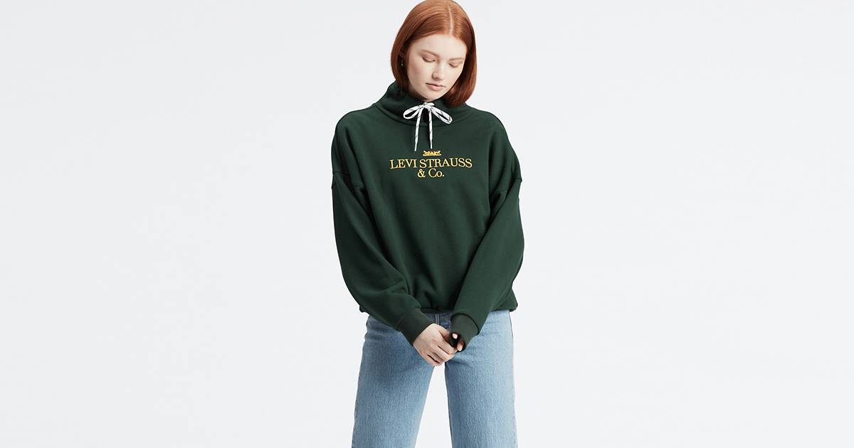 Levi's sadie funnel neck sweatshirt Clearance