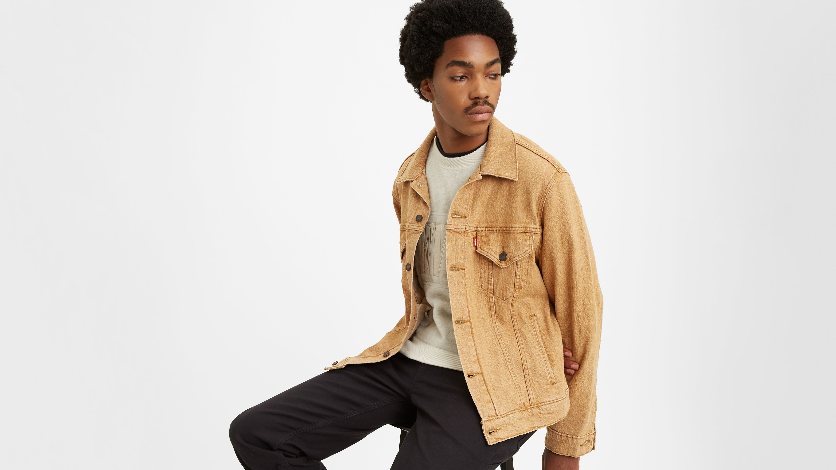 Brown levi deals trucker jacket