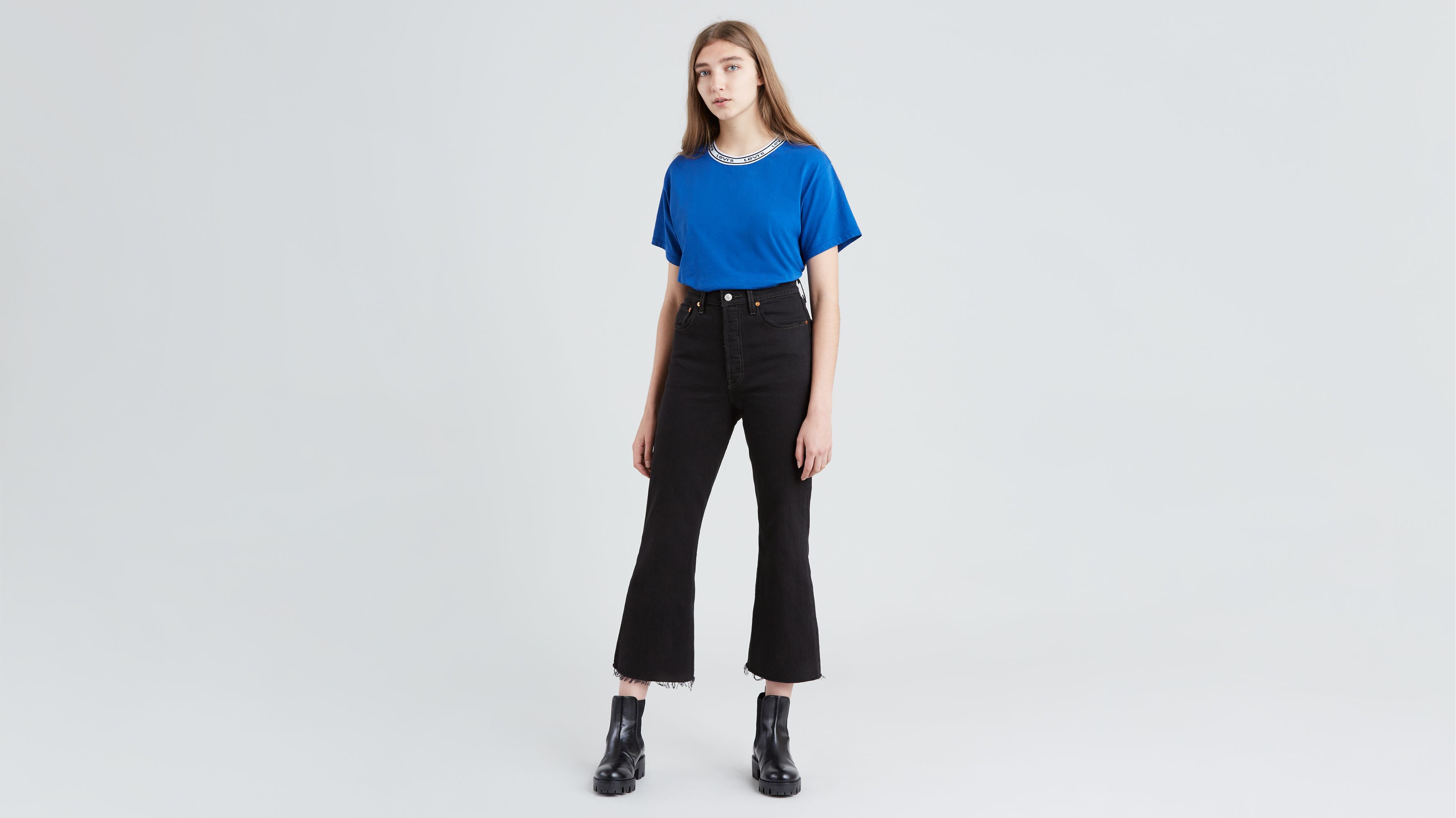 levi's ribcage cropped flare