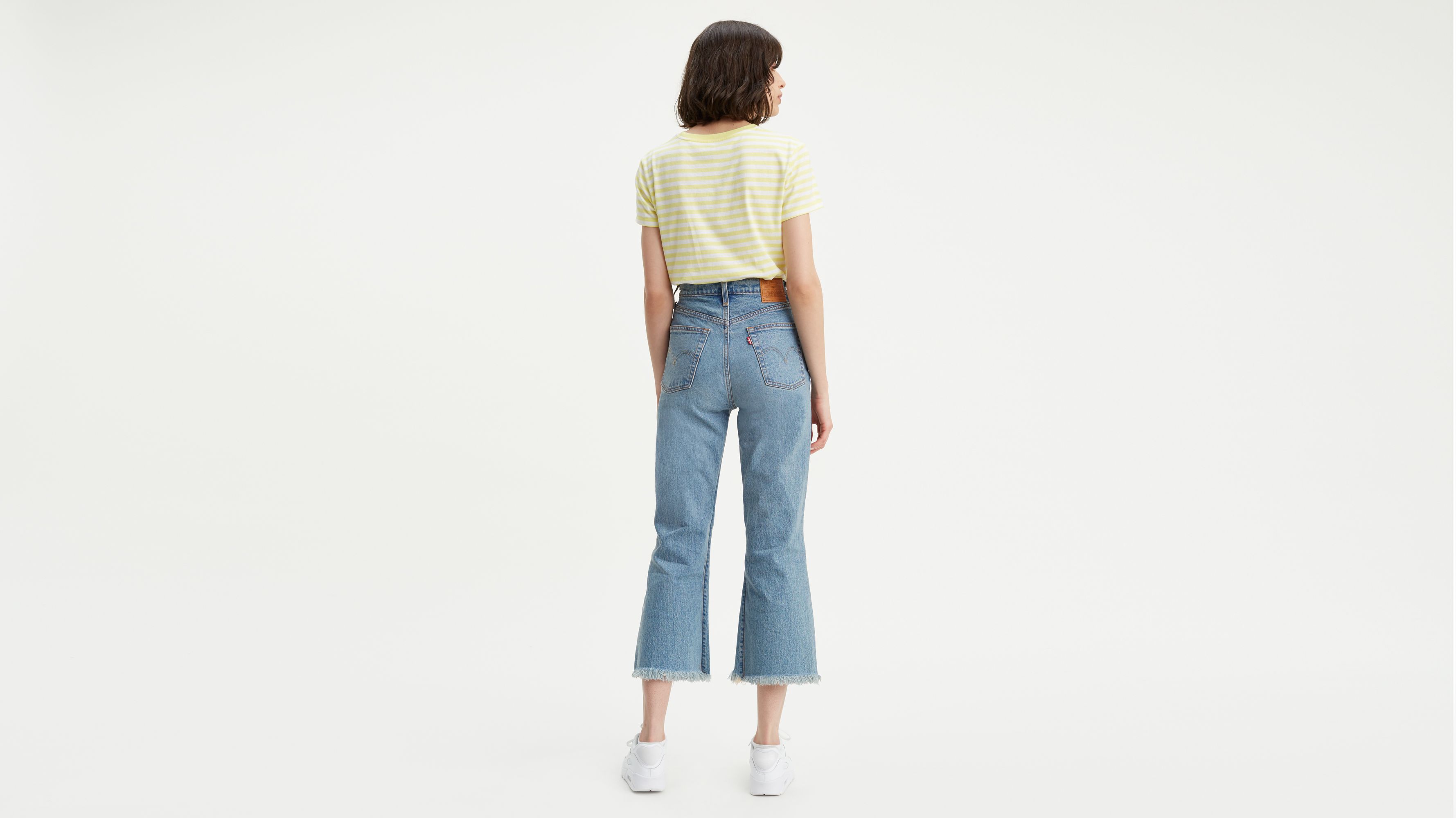 ribcage cropped flare women's jeans