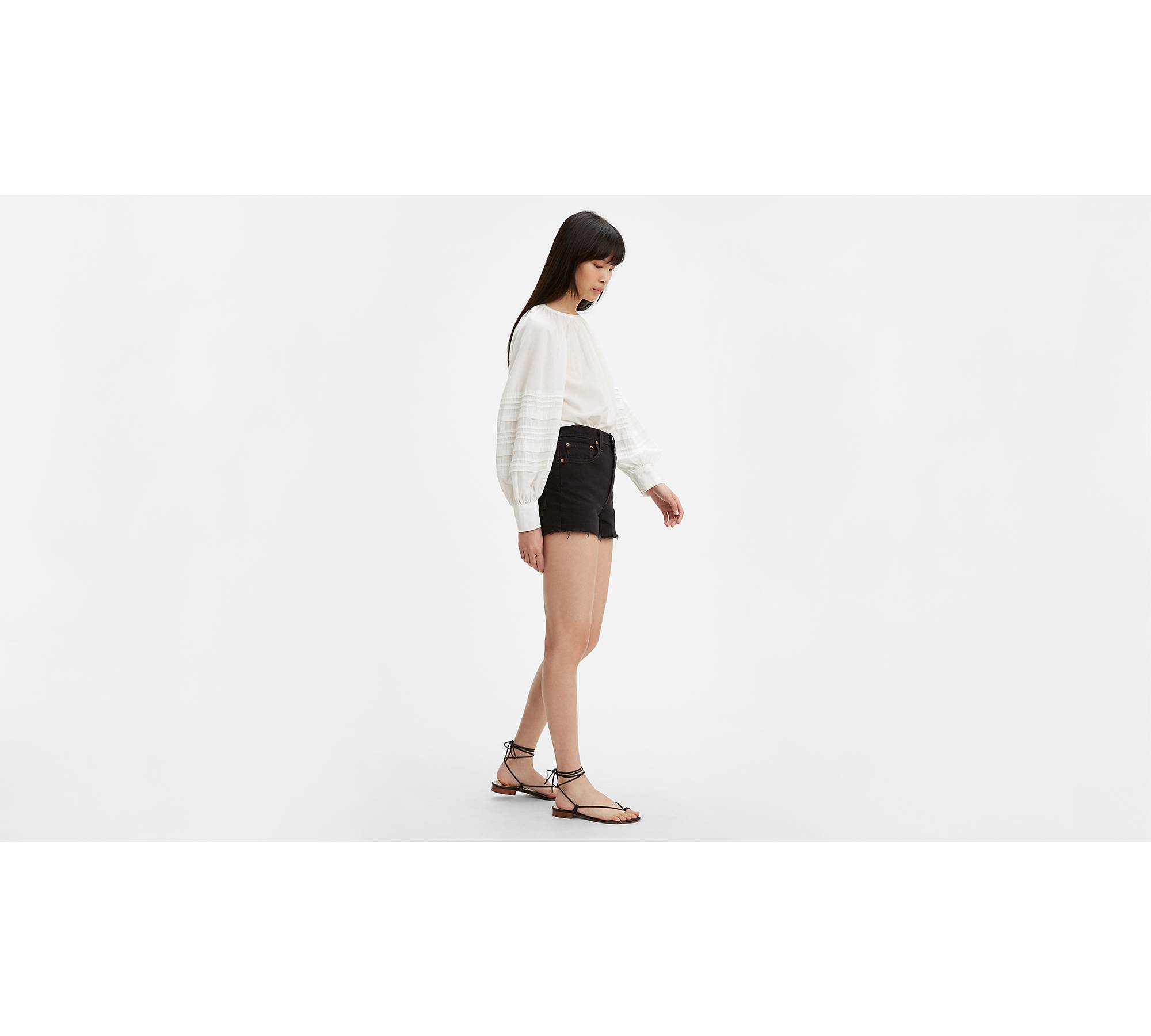 Ribcage Womens Shorts - Black | Levi's® CA