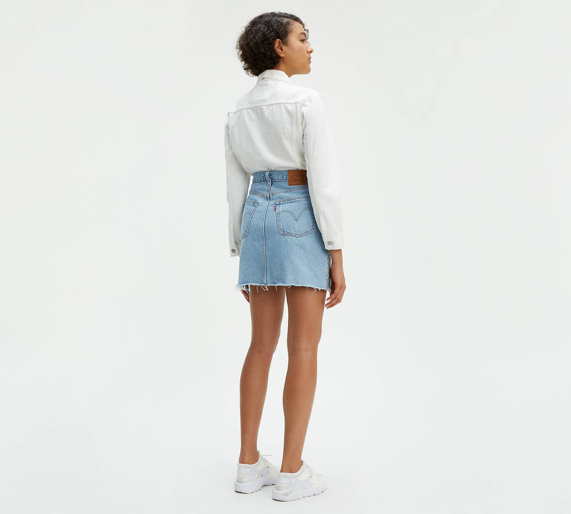 High Rise Deconstructed Button Fly Skirt - Light Wash | Levi's® US