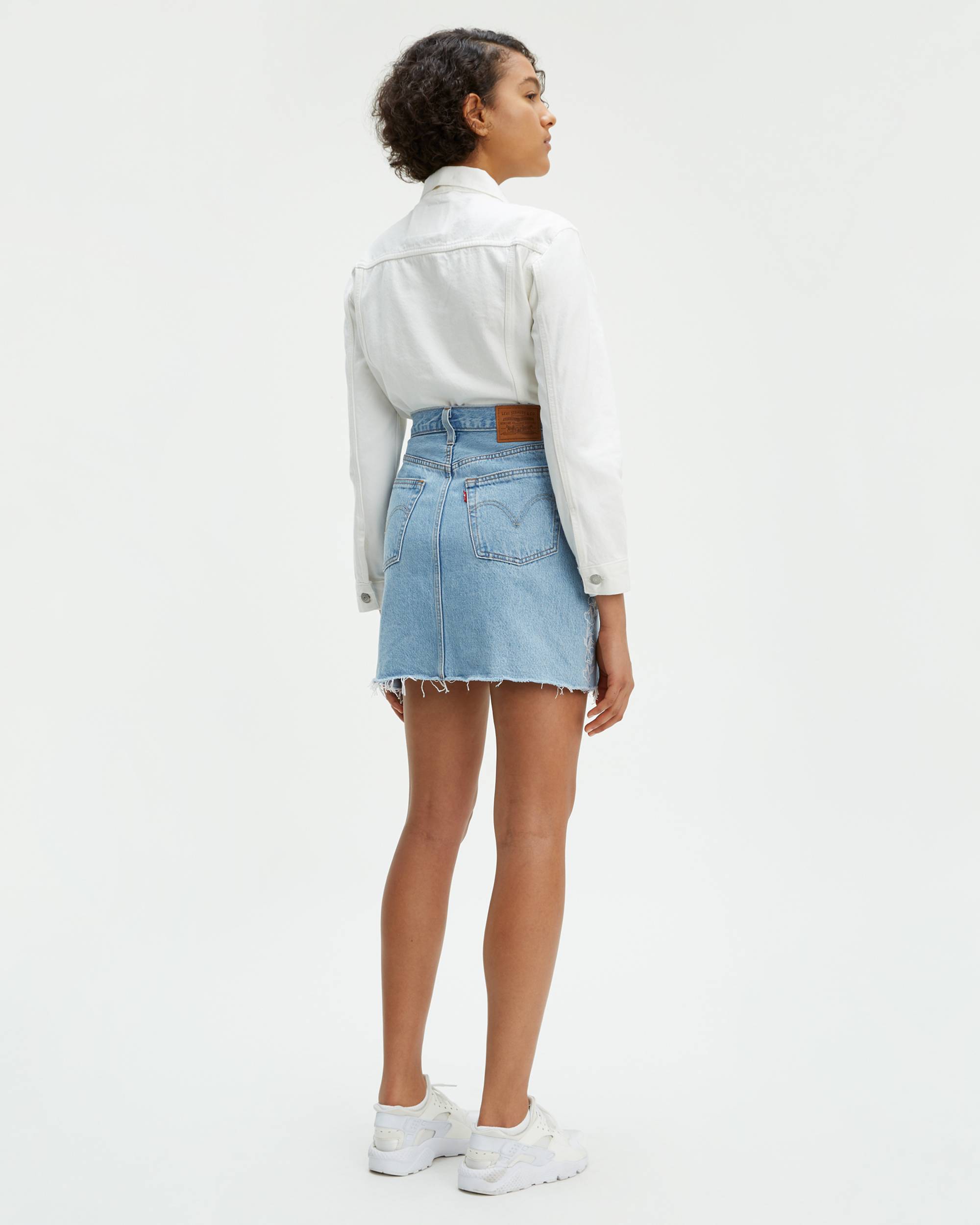 High Rise Deconstructed Button Fly Skirt 2