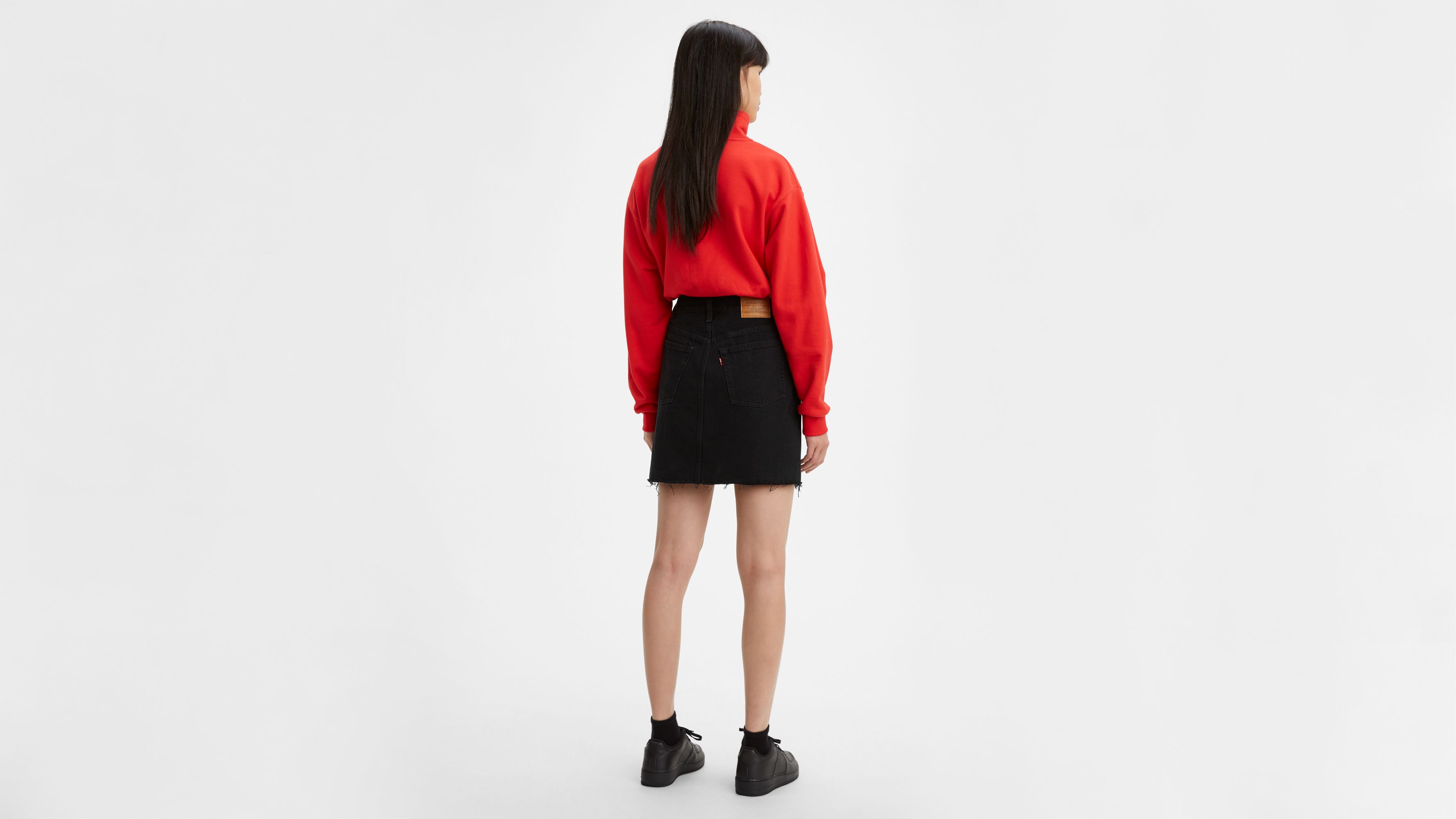 High Rise Deconstructed Button Fly Skirt - Black | Levi's® US