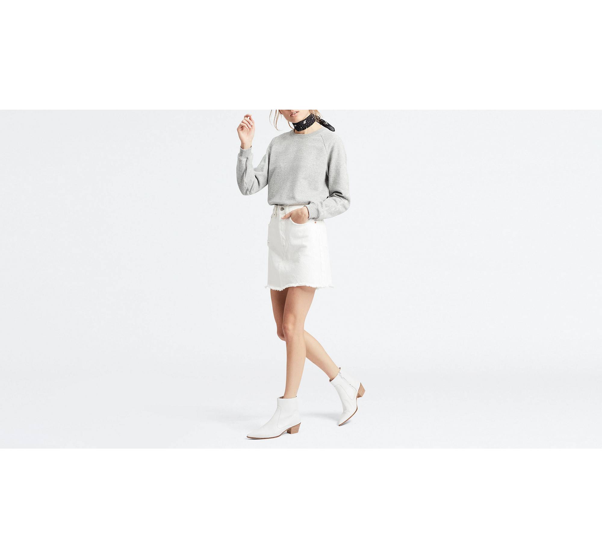 Deconstructed Iconic Boyfriend Skirt - White | Levi's® LI