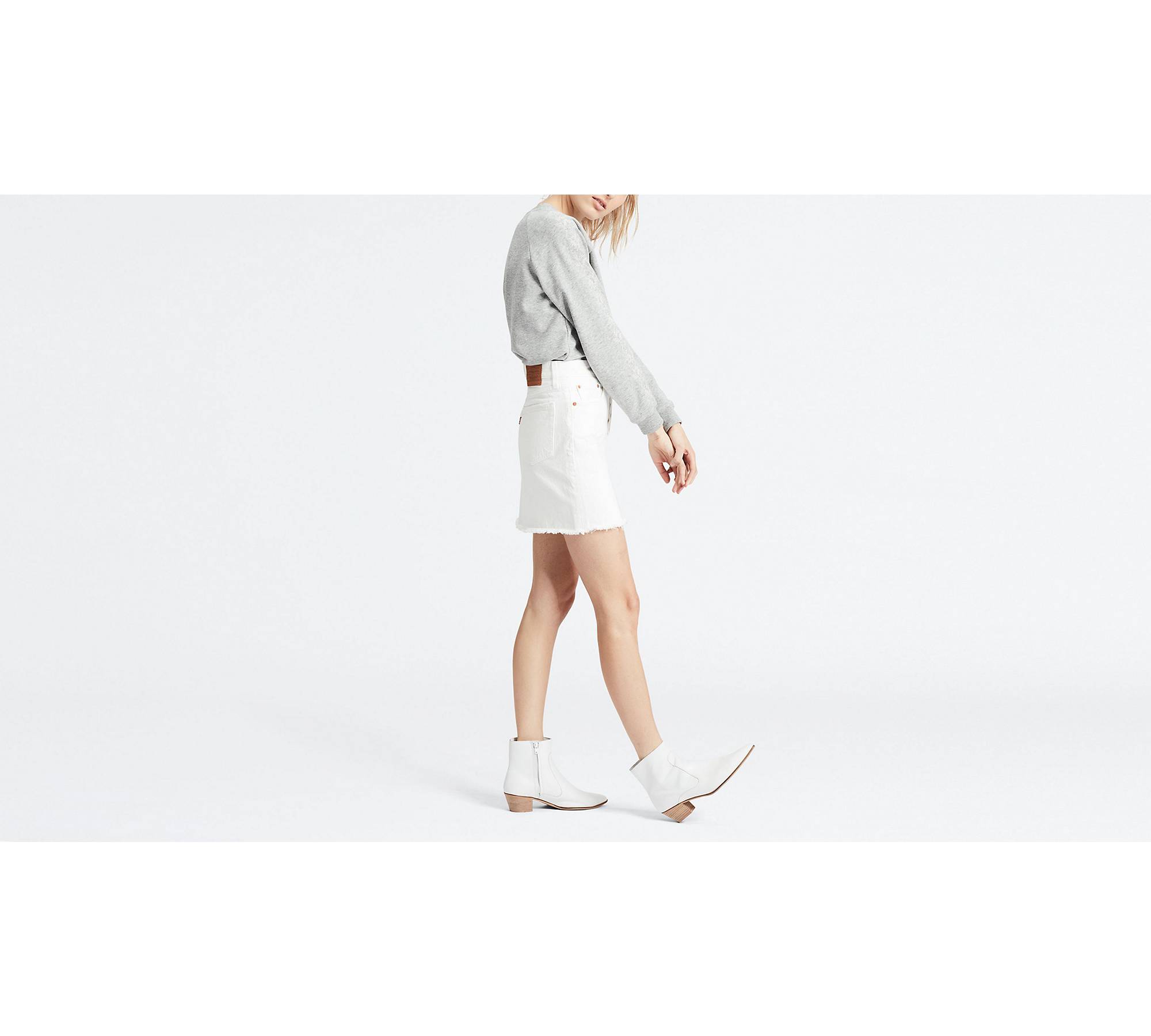 Deconstructed Iconic Boyfriend Skirt - White | Levi's® ES