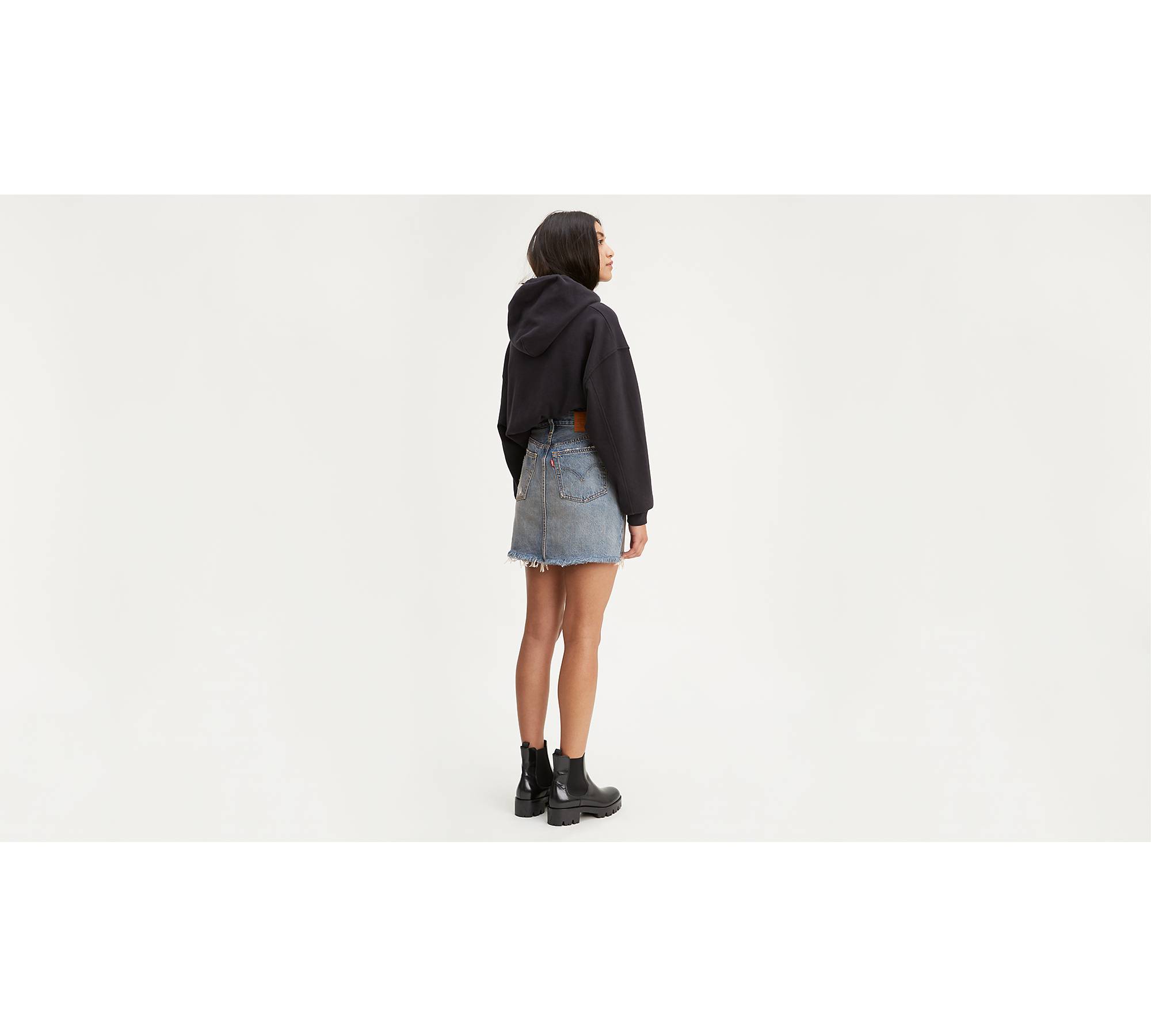 High Rise Deconstructed Button Fly Skirt - Medium Wash | Levi's® US