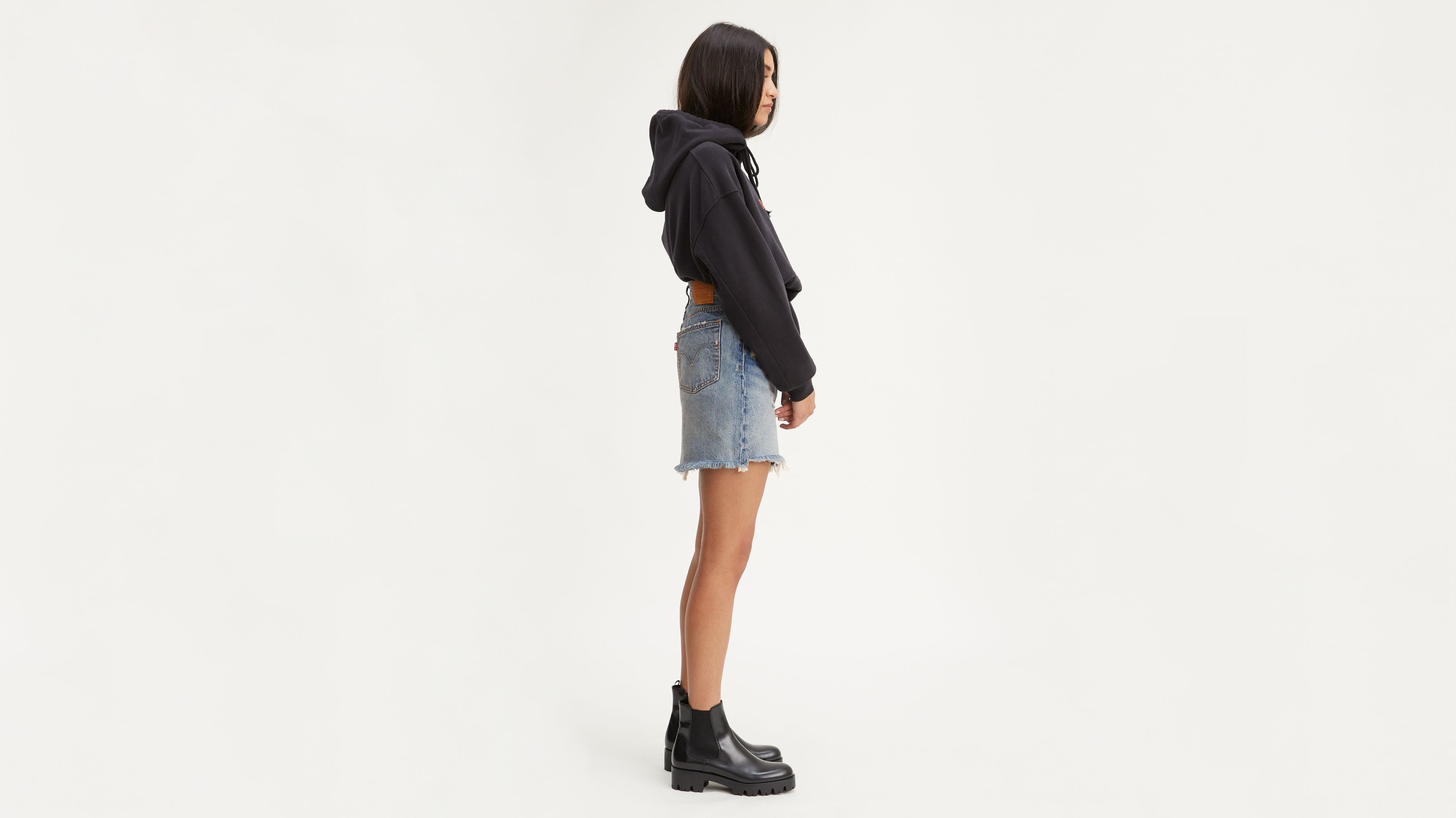 Levi's button fly on sale skirt