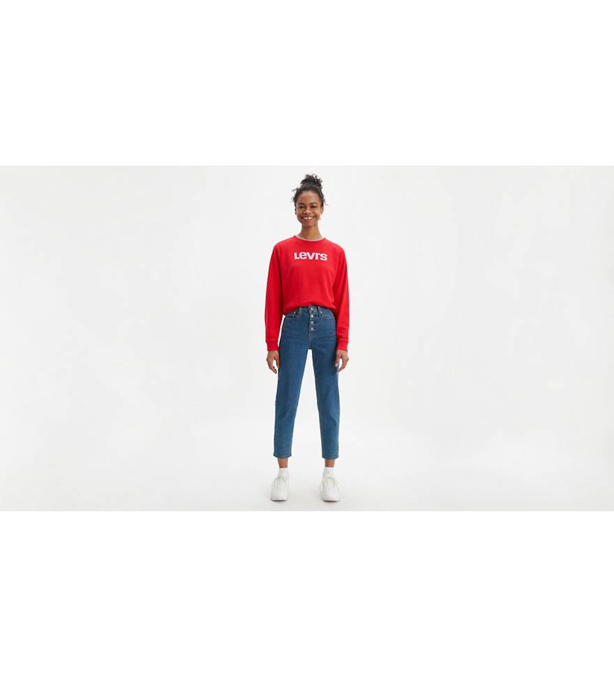 Exposed Button Mom Women's Jeans - Medium Wash | Levi's® US
