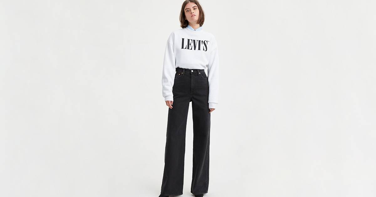 Ribcage Wide Leg Women's Jeans - Black | Levi's® CA