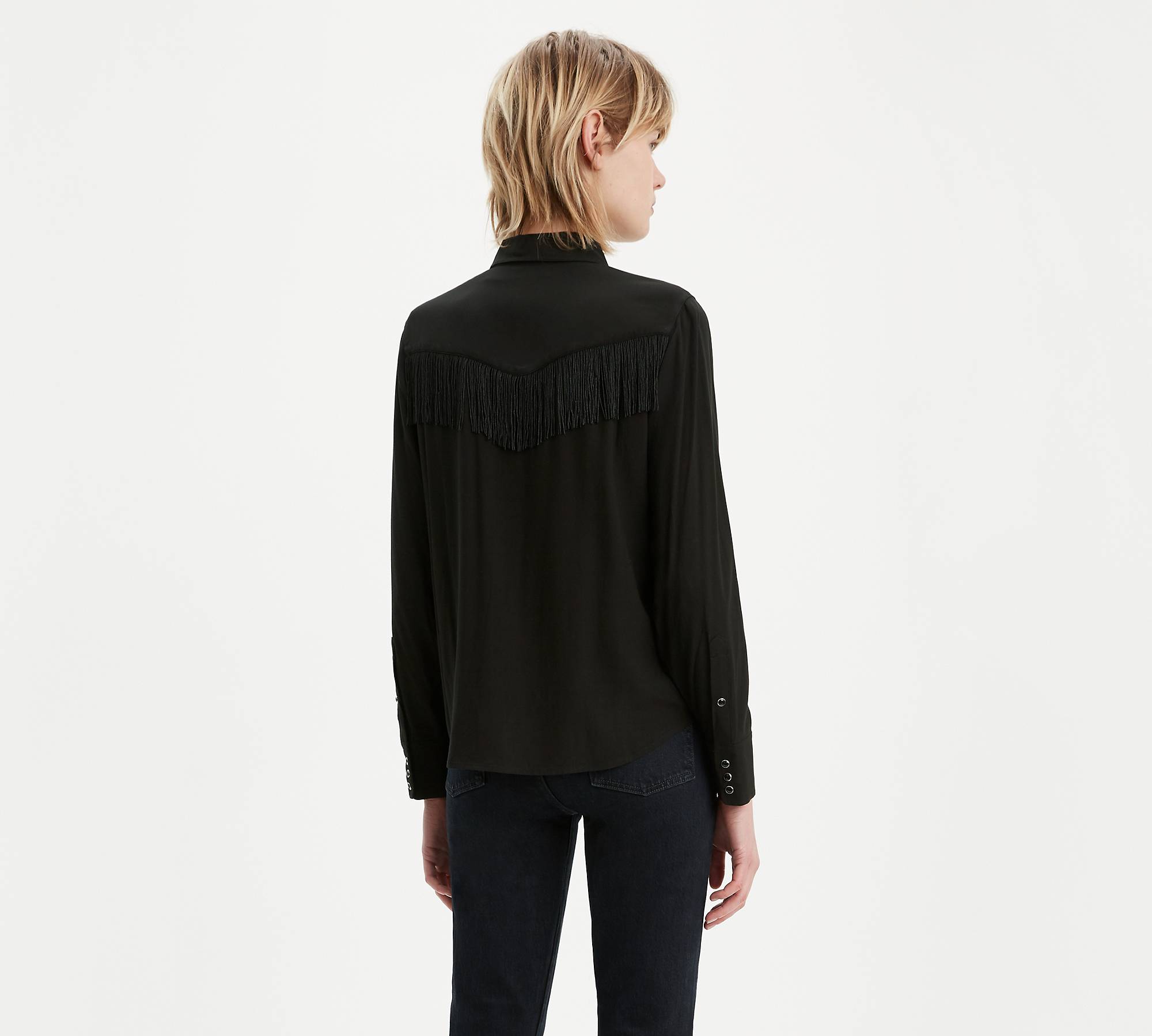 Selita Fringe Western Shirt - Black | Levi's® US