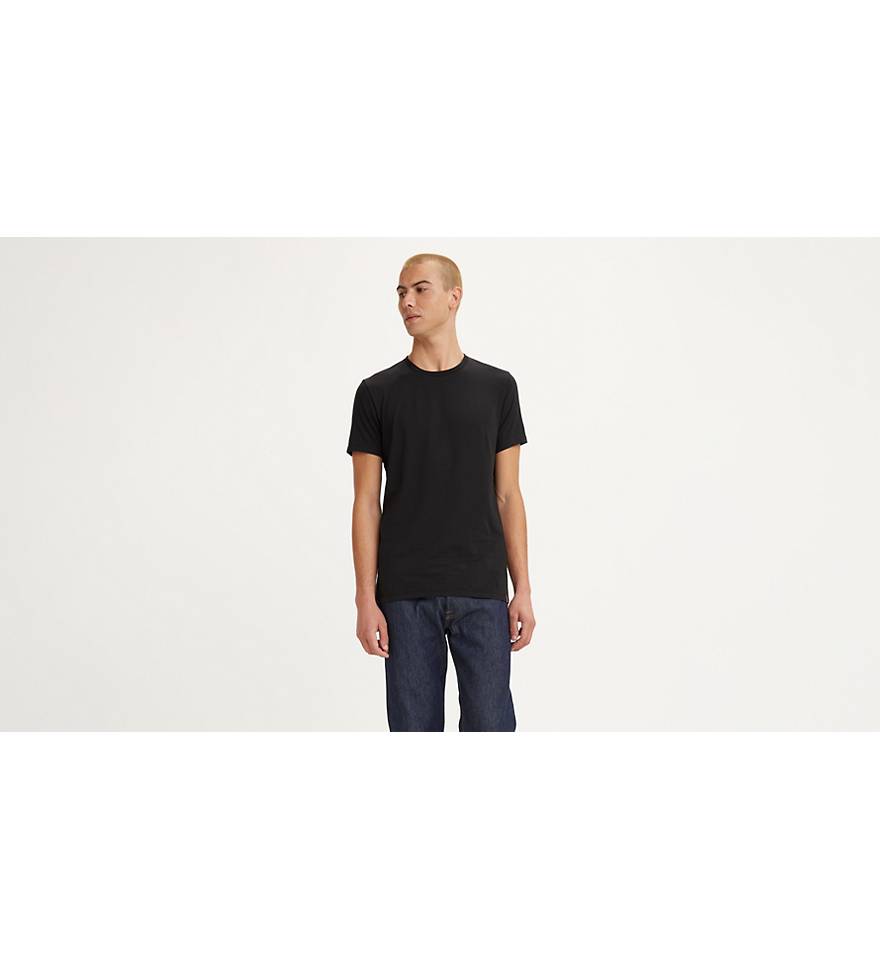 Slim T-shirt US Fit | (2-pack) Levi\'s® Crewneck Black -