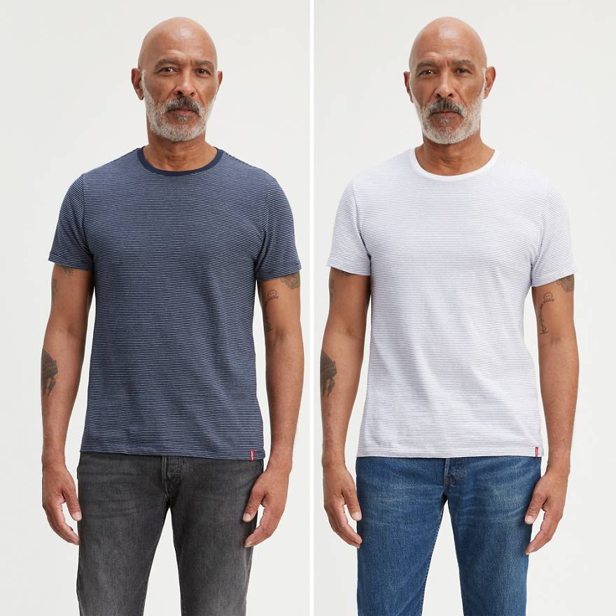 Slim Fit Crewneck Tee Shirt (2-Pack) 1