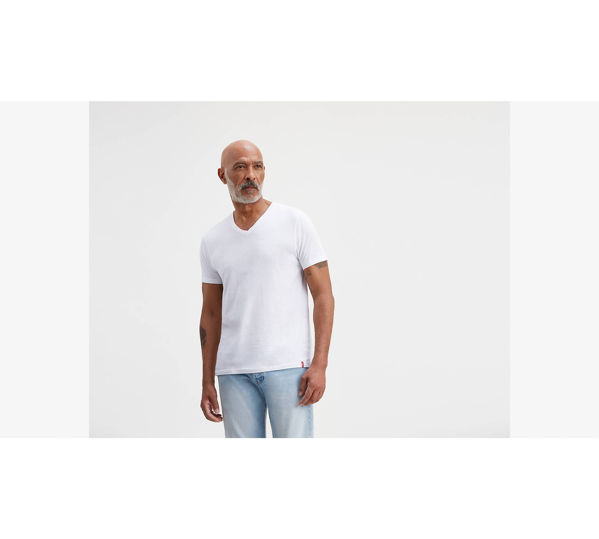 dommer Ren Pas på Slim Fit V-neck Tee Shirt (2-pack) - White | Levi's® US