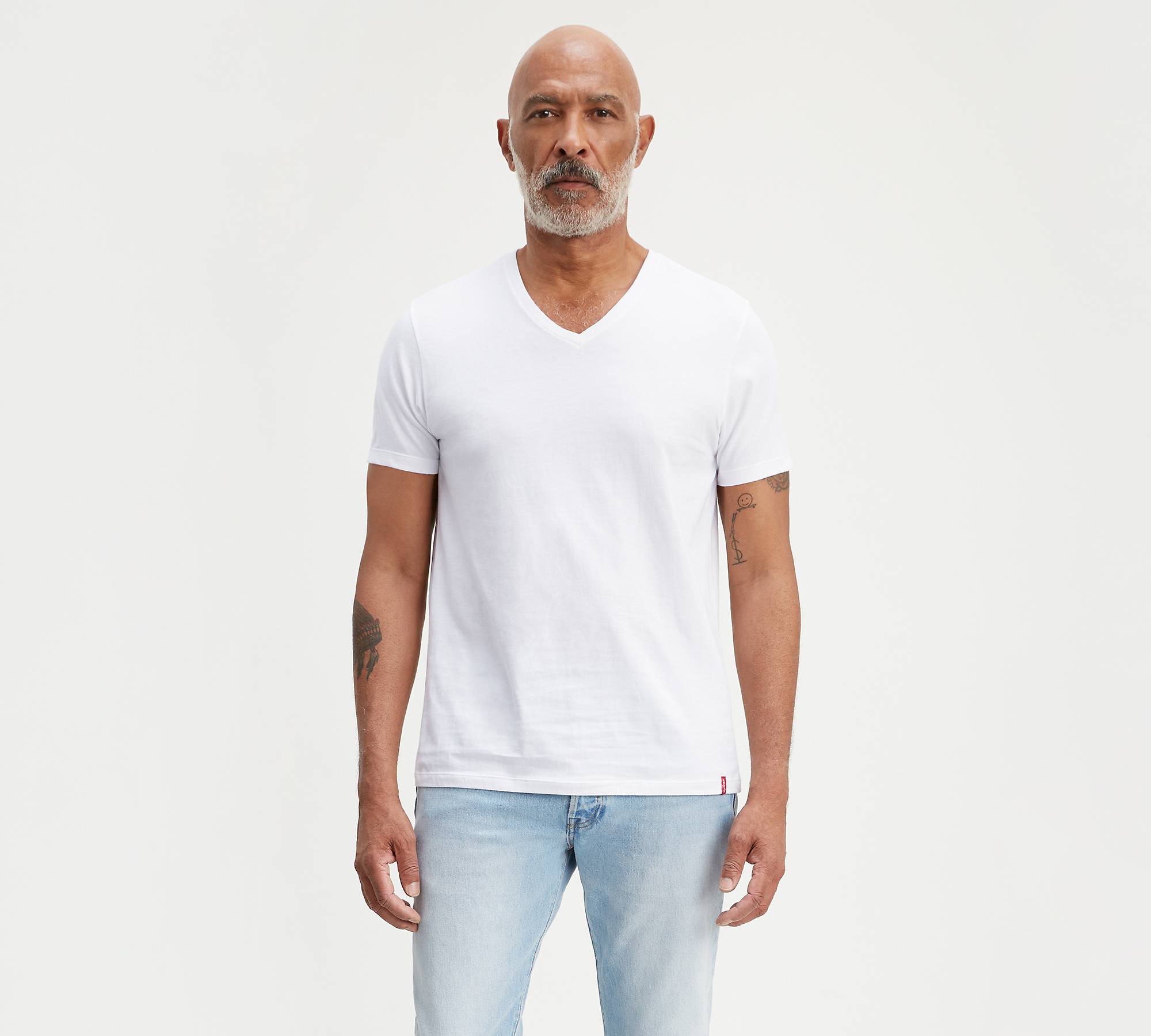 Herske reservedele svale Slim Fit V-neck Tee Shirt (2-pack) - White | Levi's® US